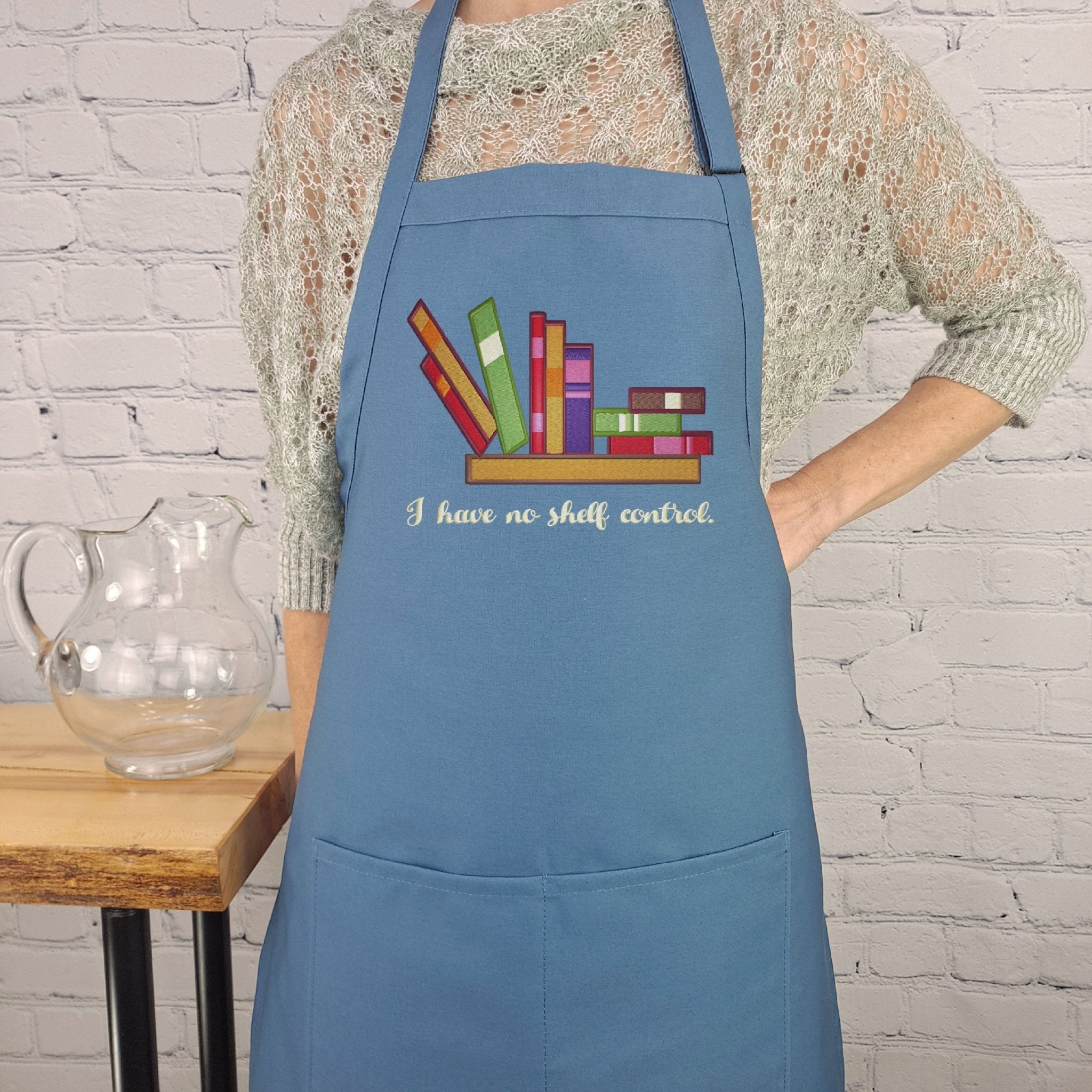 {{product_title}} – {{color}} embroidered kitchen apron