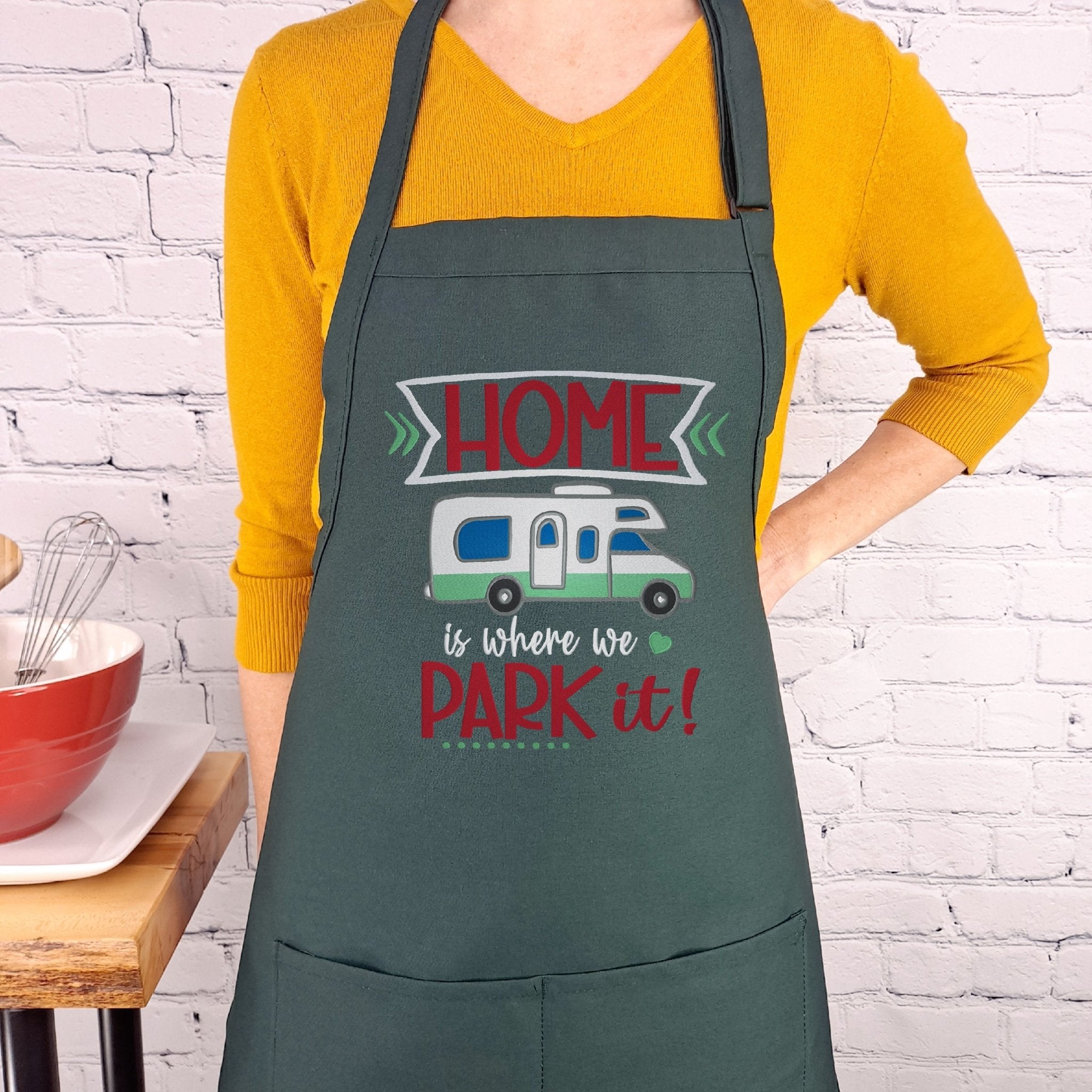 {{product_title}} – {{color}} embroidered kitchen apron