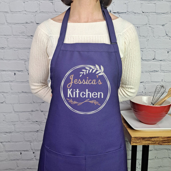 {{product_title}} – {{color}} embroidered kitchen apron