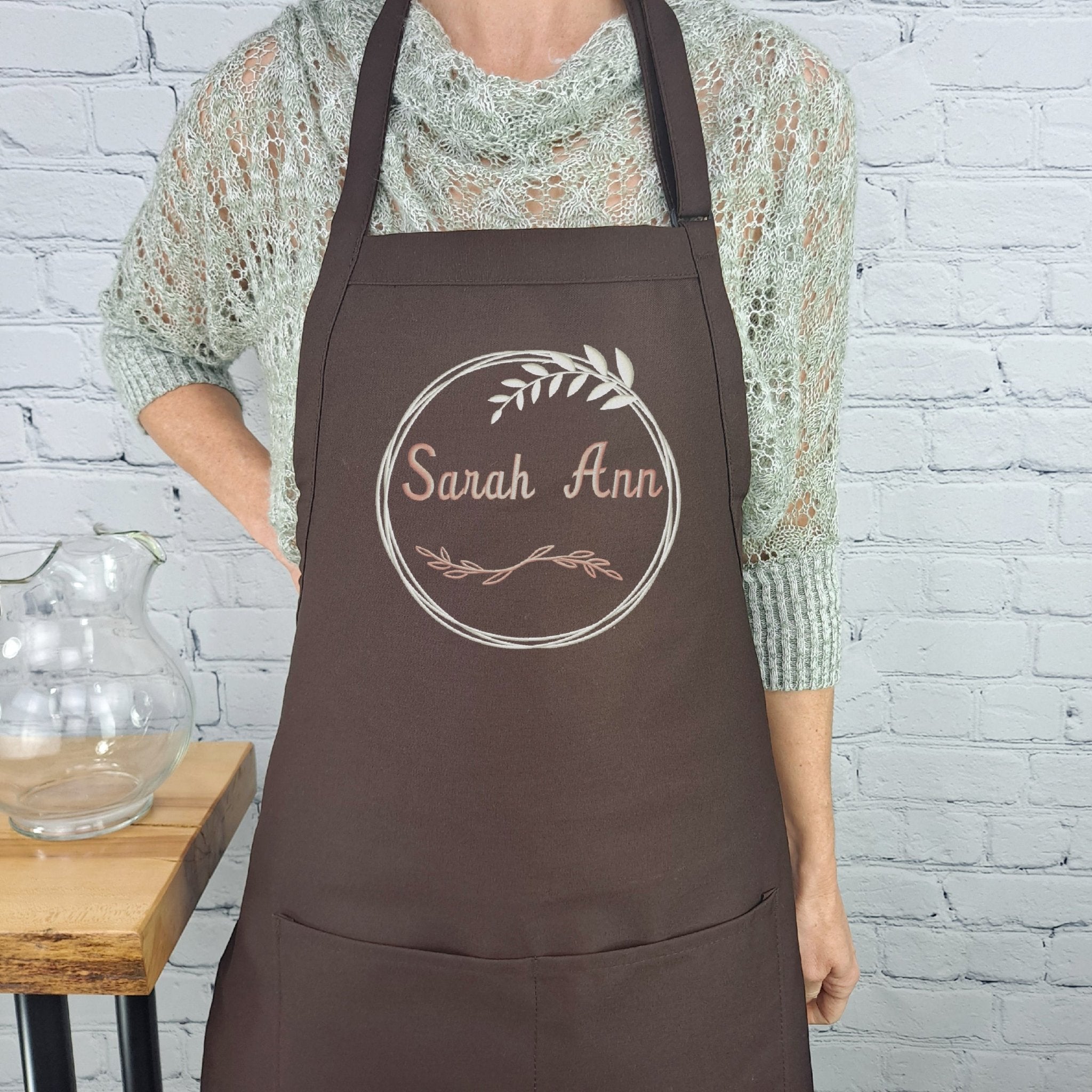 {{product_title}} – {{color}} embroidered kitchen apron