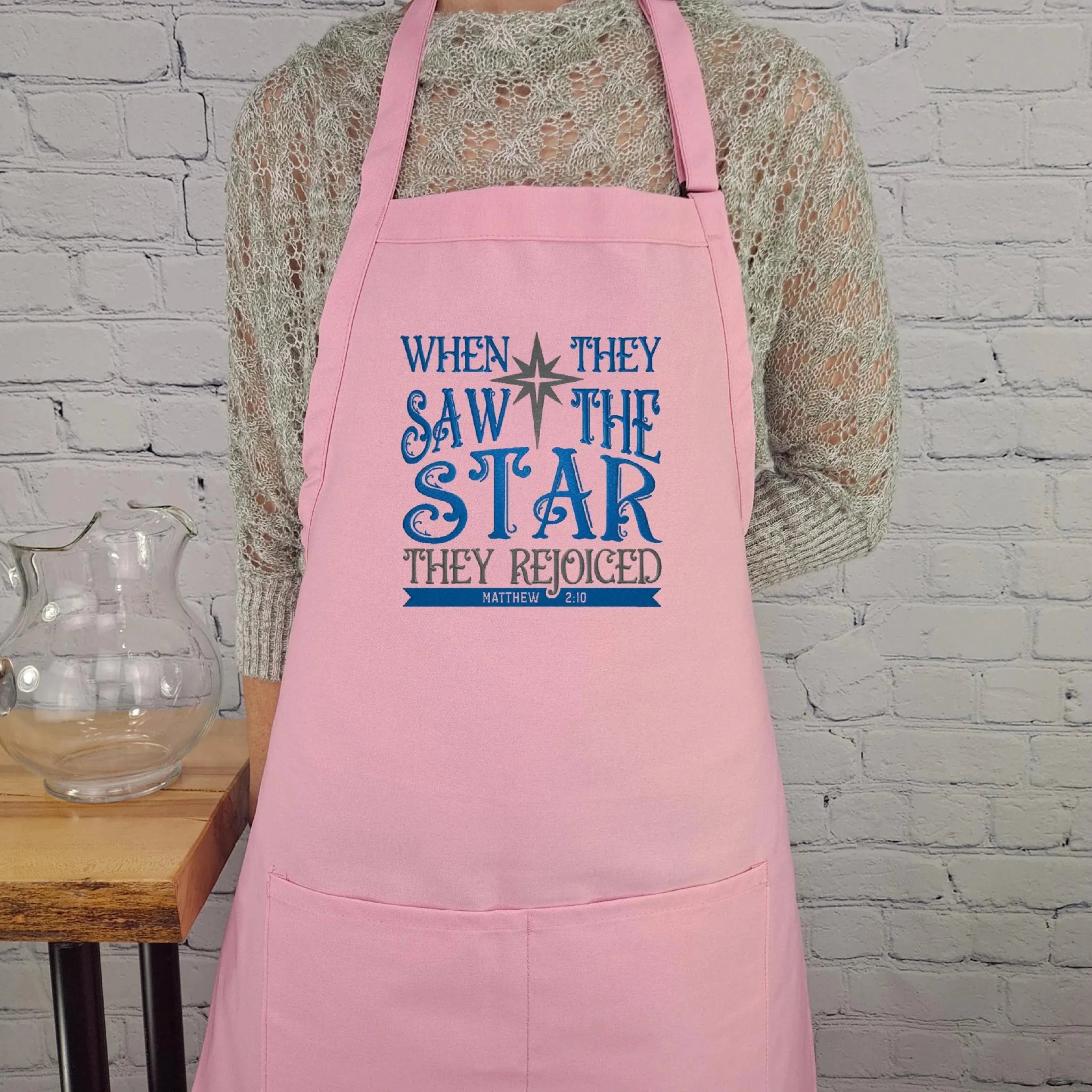 {{product_title}} – {{color}} embroidered kitchen apron