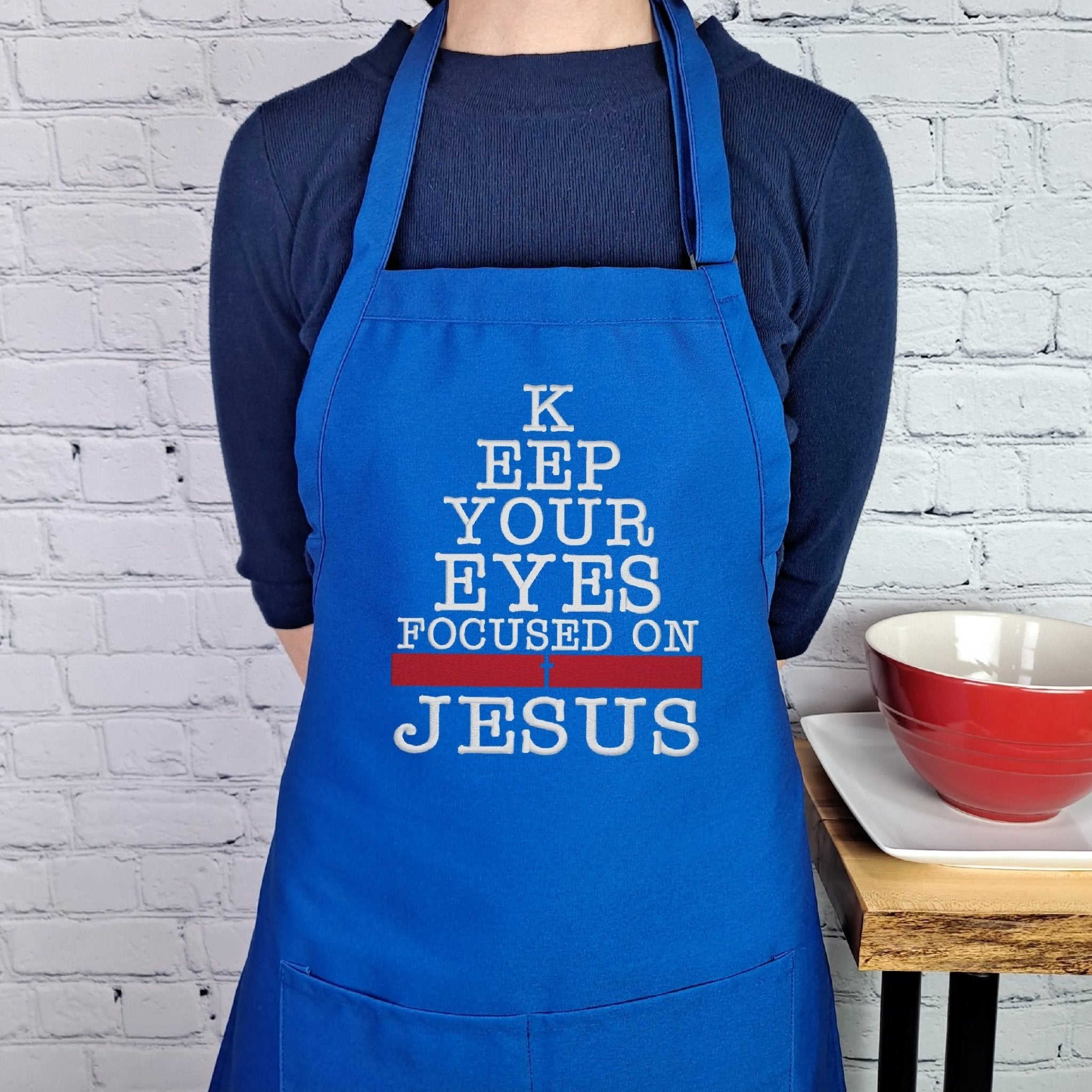 {{product_title}} – {{color}} embroidered kitchen apron