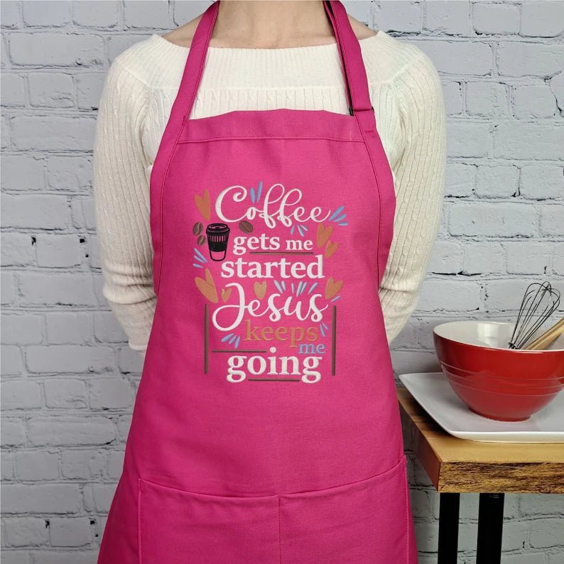 {{product_title}} – {{color}} embroidered kitchen apron