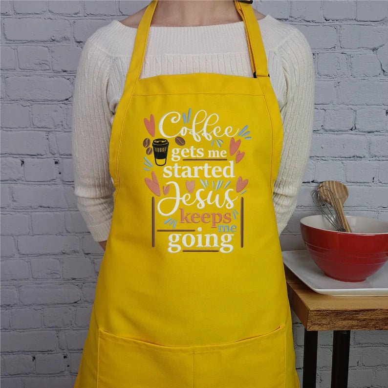 {{product_title}} – {{color}} embroidered kitchen apron