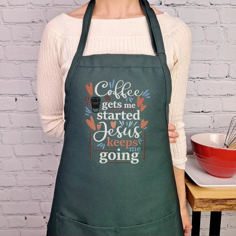 {{product_title}} – {{color}} embroidered kitchen apron