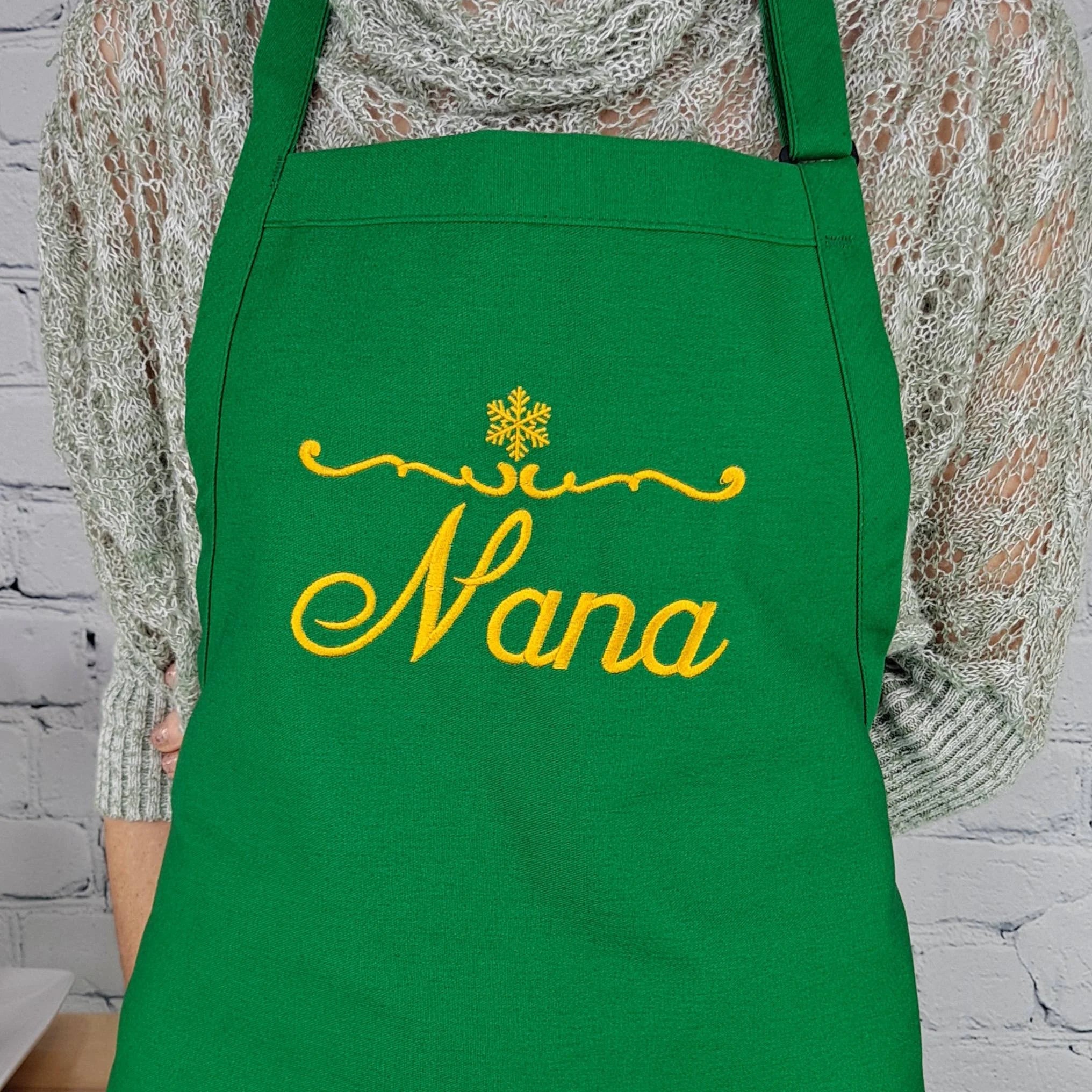 {{product_title}} – {{color}} embroidered kitchen apron