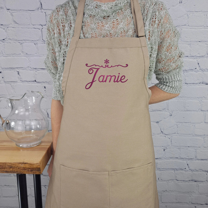 {{product_title}} – {{color}} embroidered kitchen apron