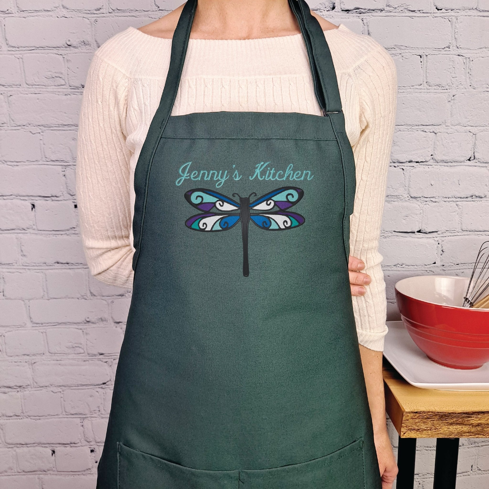 {{product_title}} – {{color}} embroidered kitchen apron
