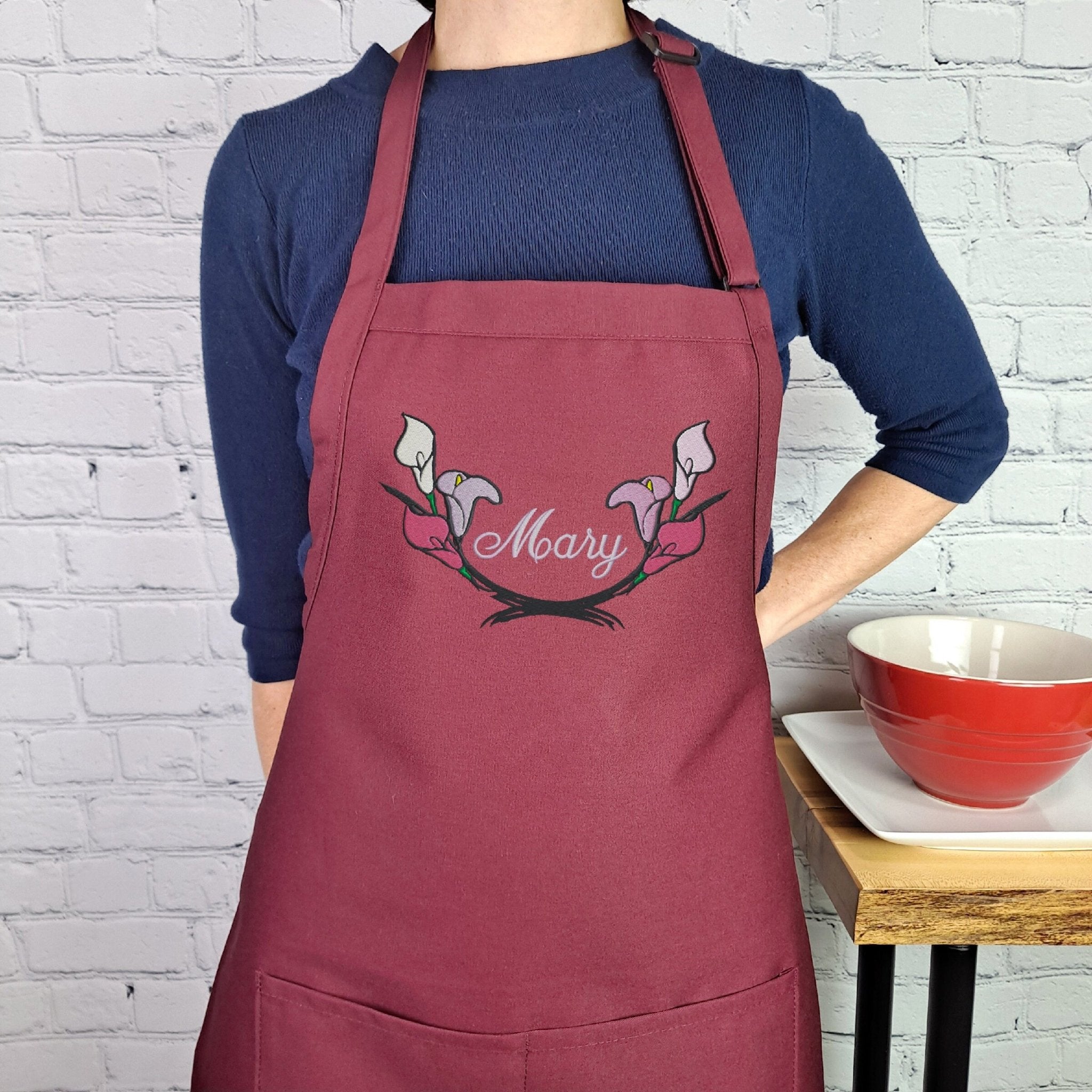 {{product_title}} – {{color}} embroidered kitchen apron