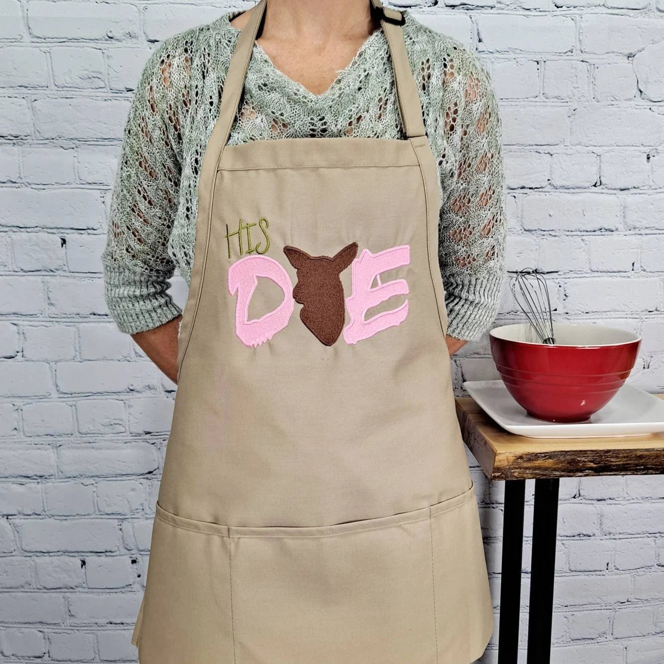 {{product_title}} – {{color}} embroidered kitchen apron