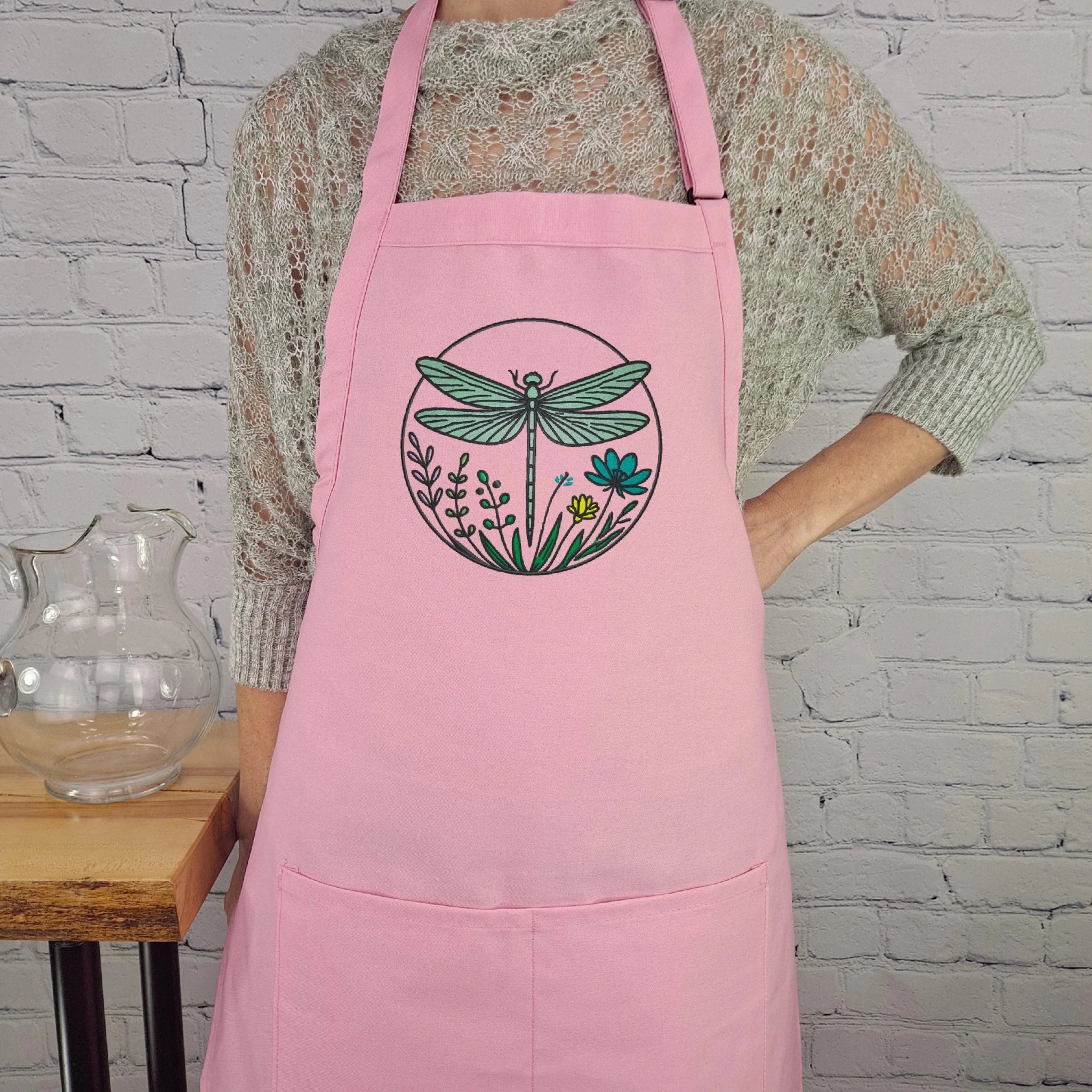 {{product_title}} – {{color}} embroidered kitchen apron