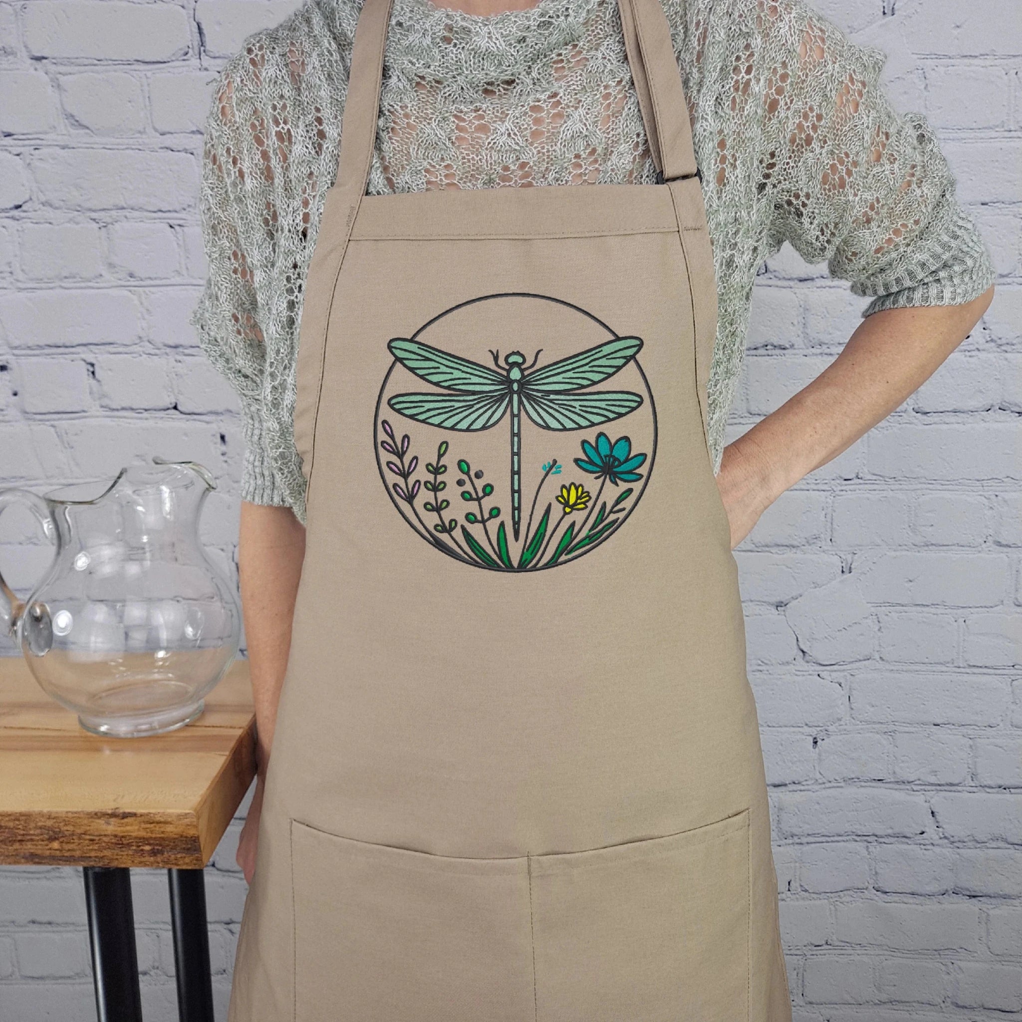 {{product_title}} – {{color}} embroidered kitchen apron