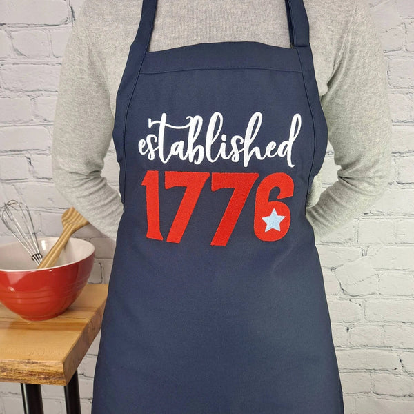 {{product_title}} – {{color}} embroidered kitchen apron