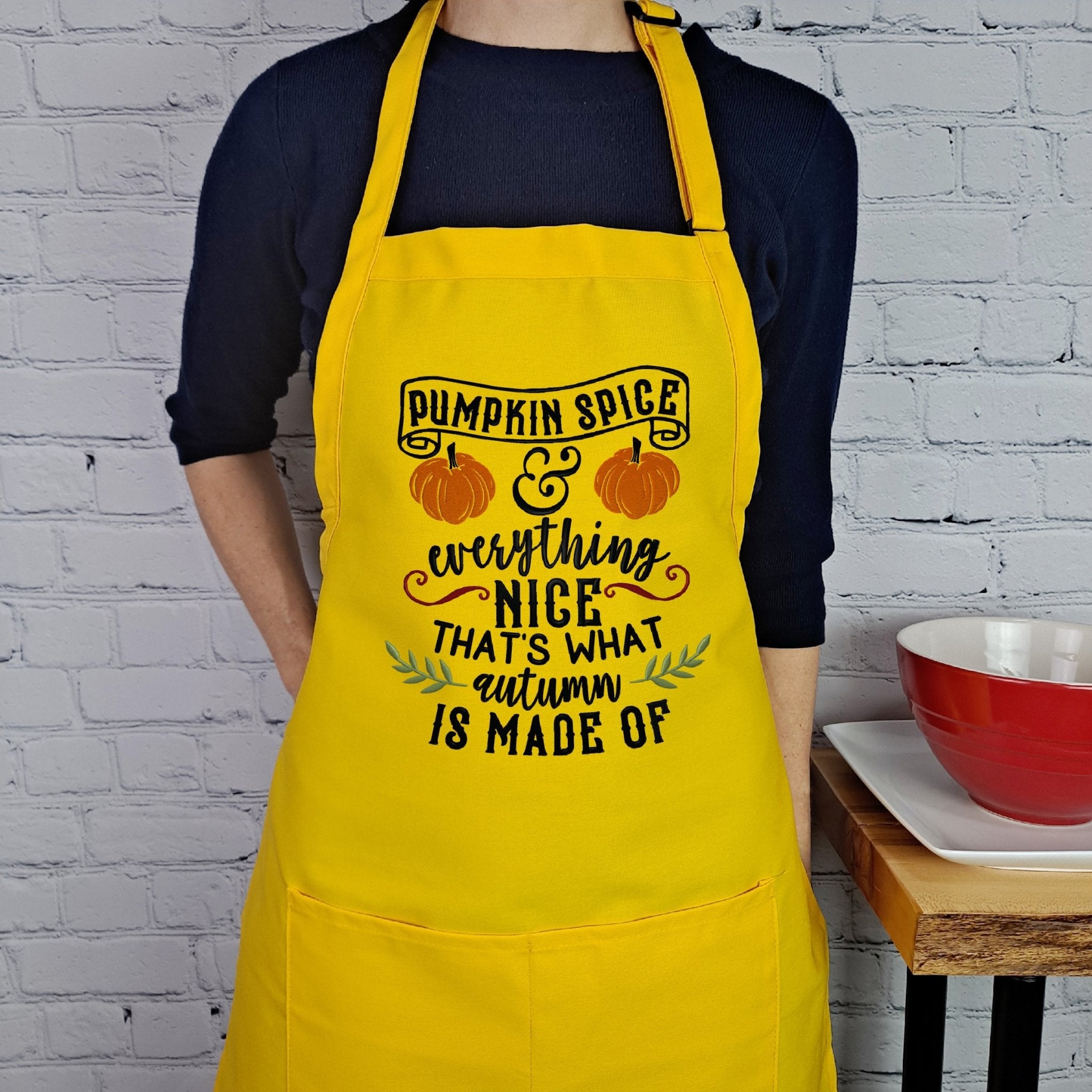{{product_title}} – {{color}} embroidered kitchen apron