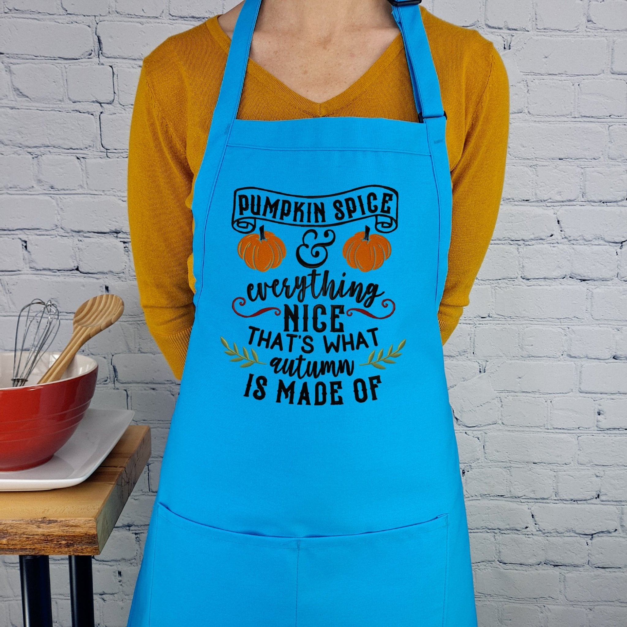 {{product_title}} – {{color}} embroidered kitchen apron