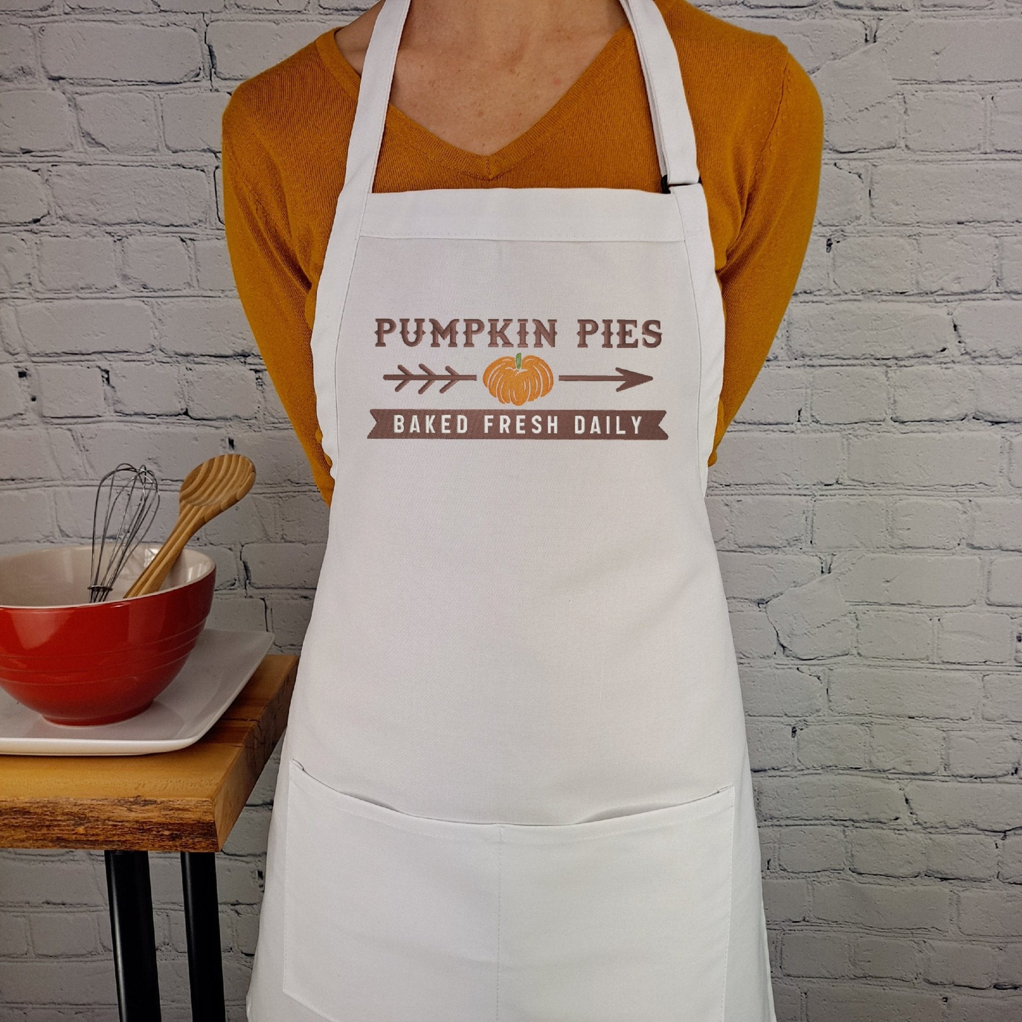 {{product_title}} – {{color}} embroidered kitchen apron