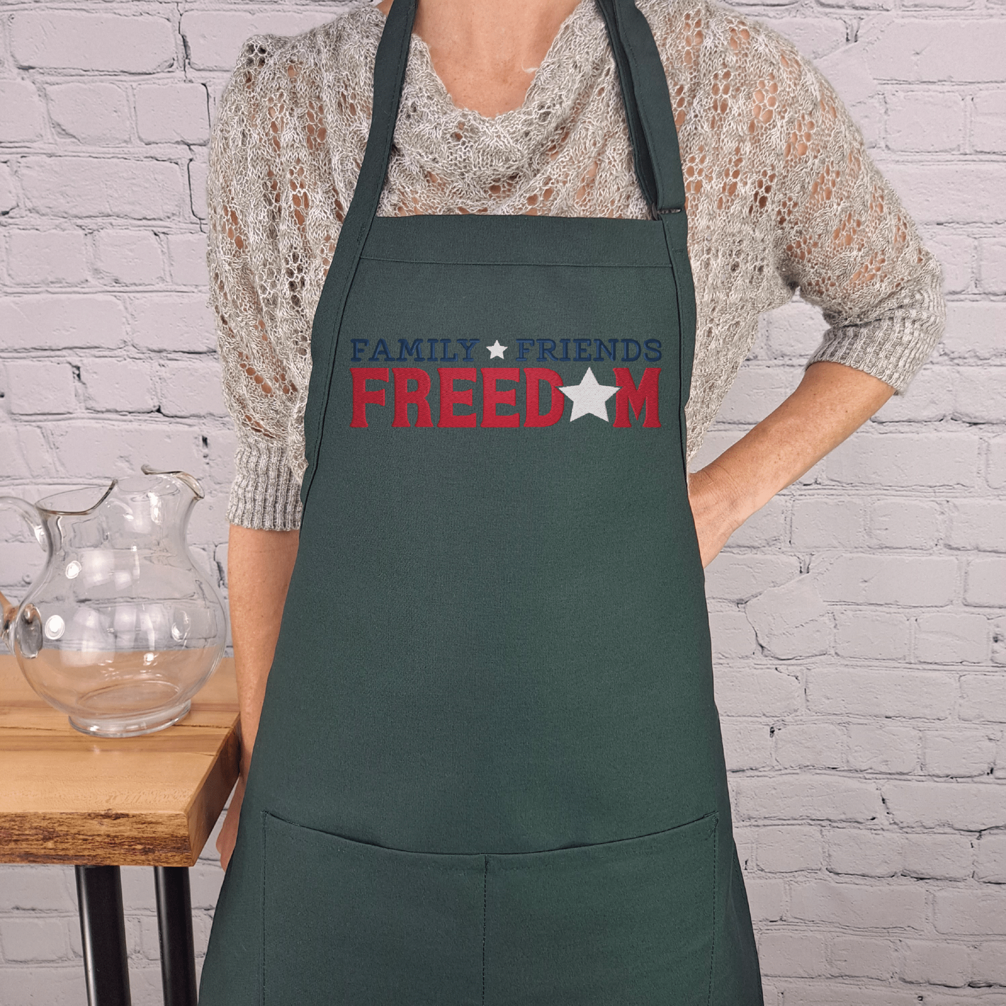 {{product_title}} – {{color}} embroidered kitchen apron