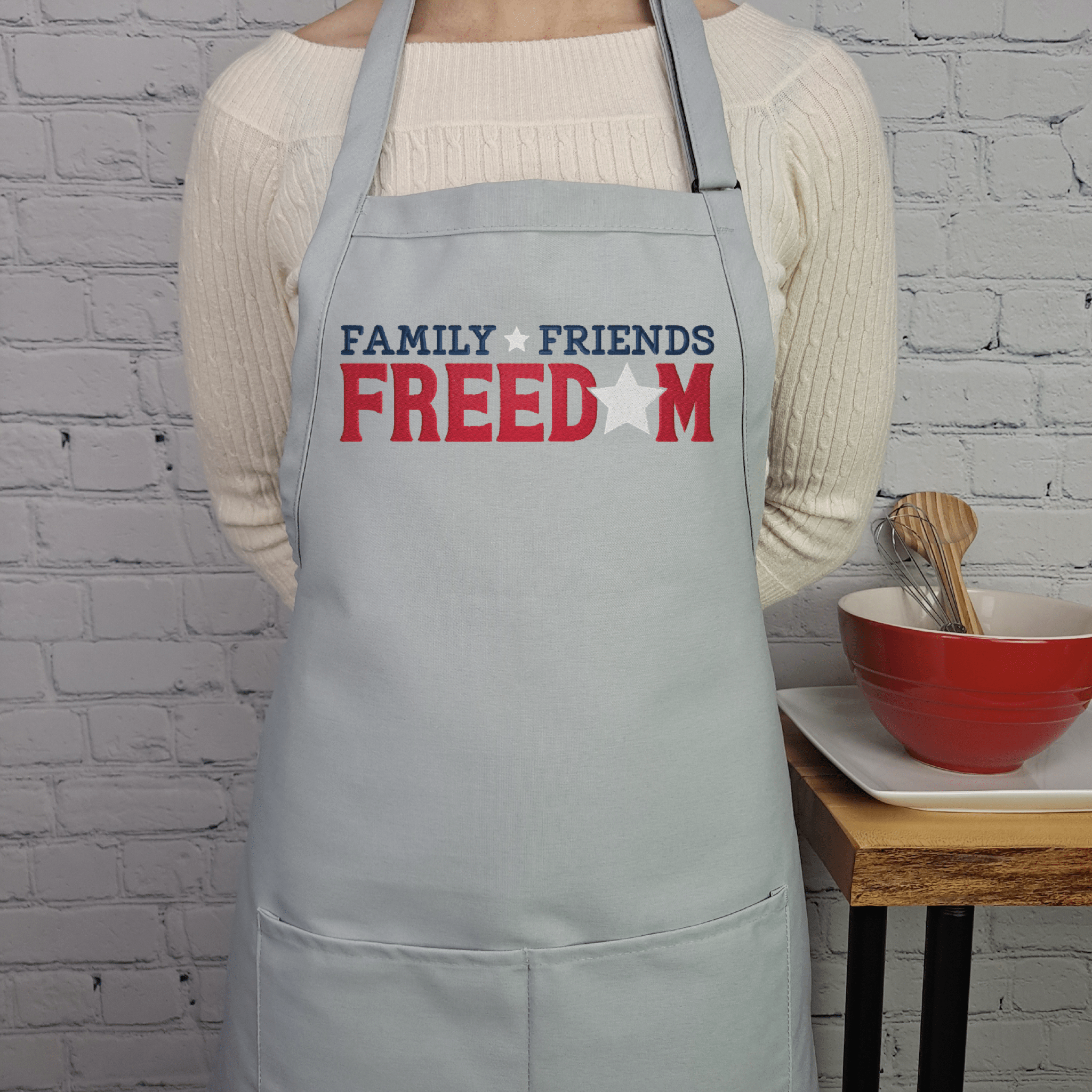 {{product_title}} – {{color}} embroidered kitchen apron