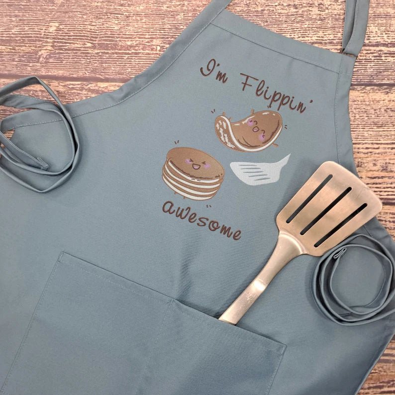 {{product_title}} – {{color}} embroidered kitchen apron