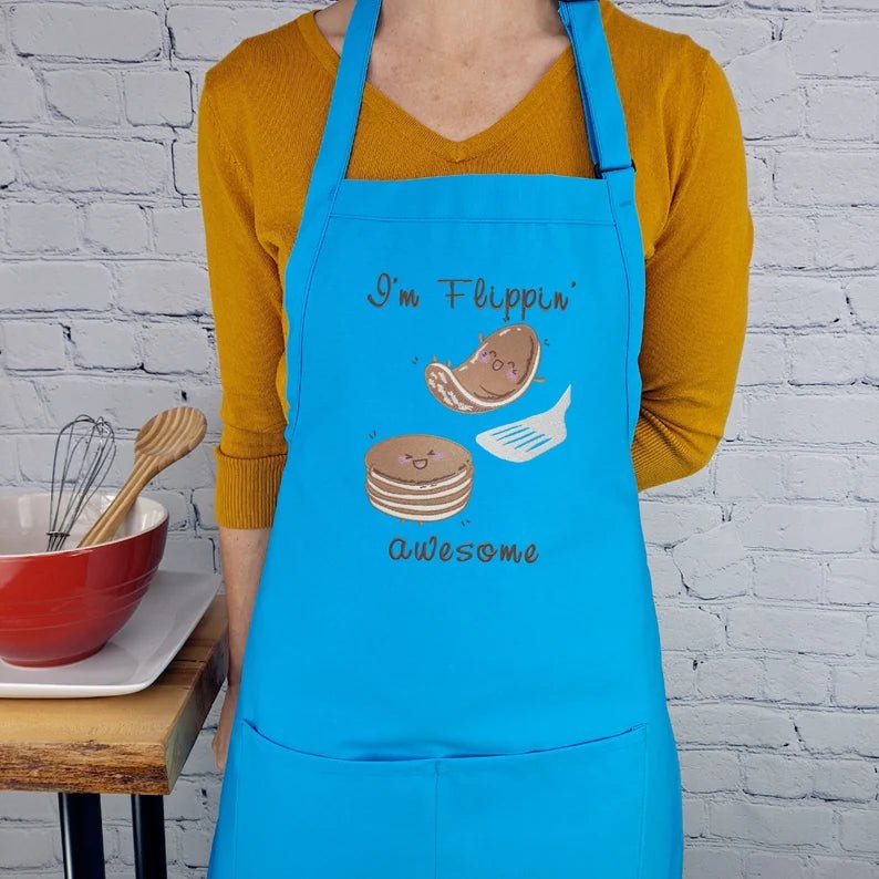 {{product_title}} – {{color}} embroidered kitchen apron
