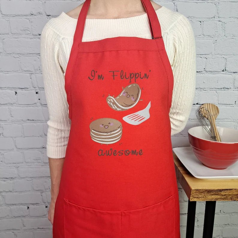 {{product_title}} – {{color}} embroidered kitchen apron