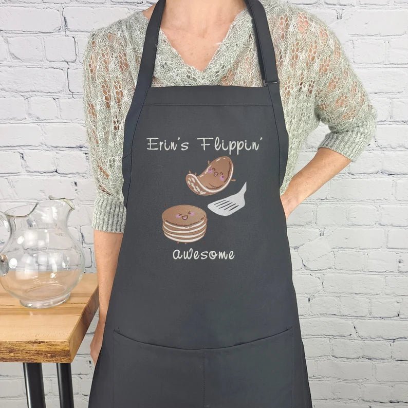 {{product_title}} – {{color}} embroidered kitchen apron