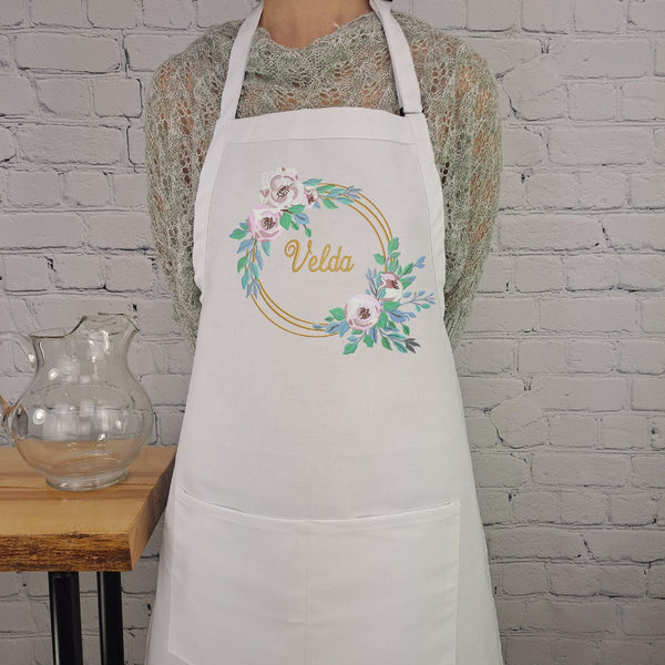 {{product_title}} – {{color}} embroidered kitchen apron