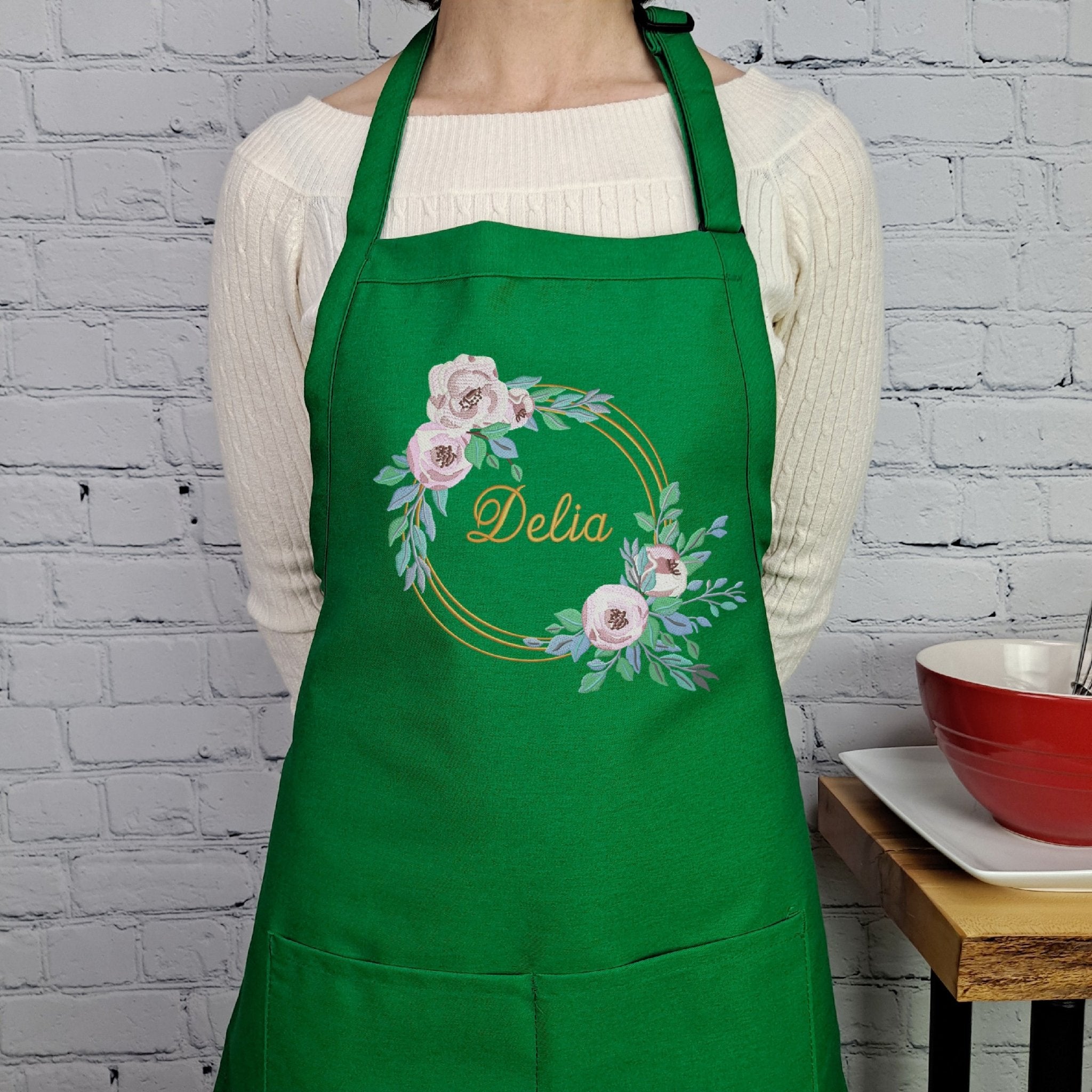{{product_title}} – {{color}} embroidered kitchen apron