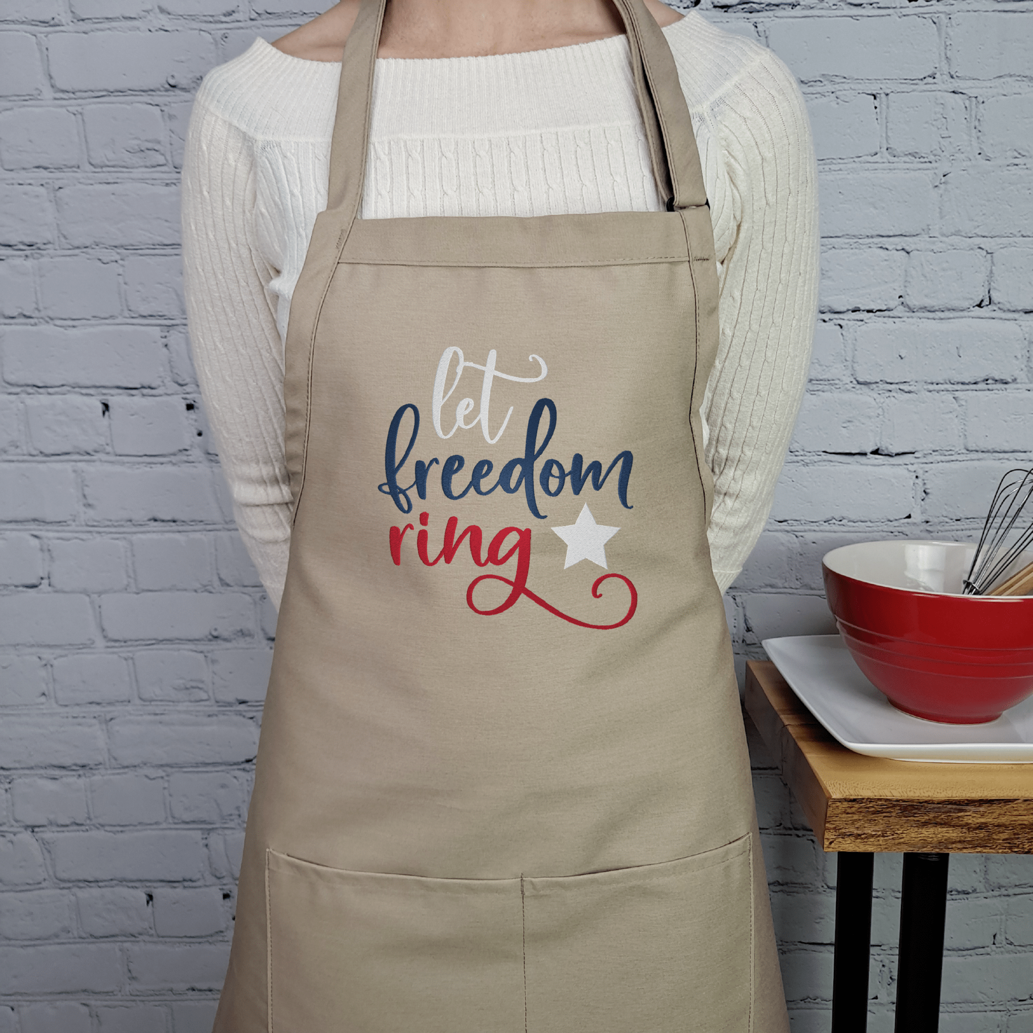 {{product_title}} – {{color}} embroidered kitchen apron