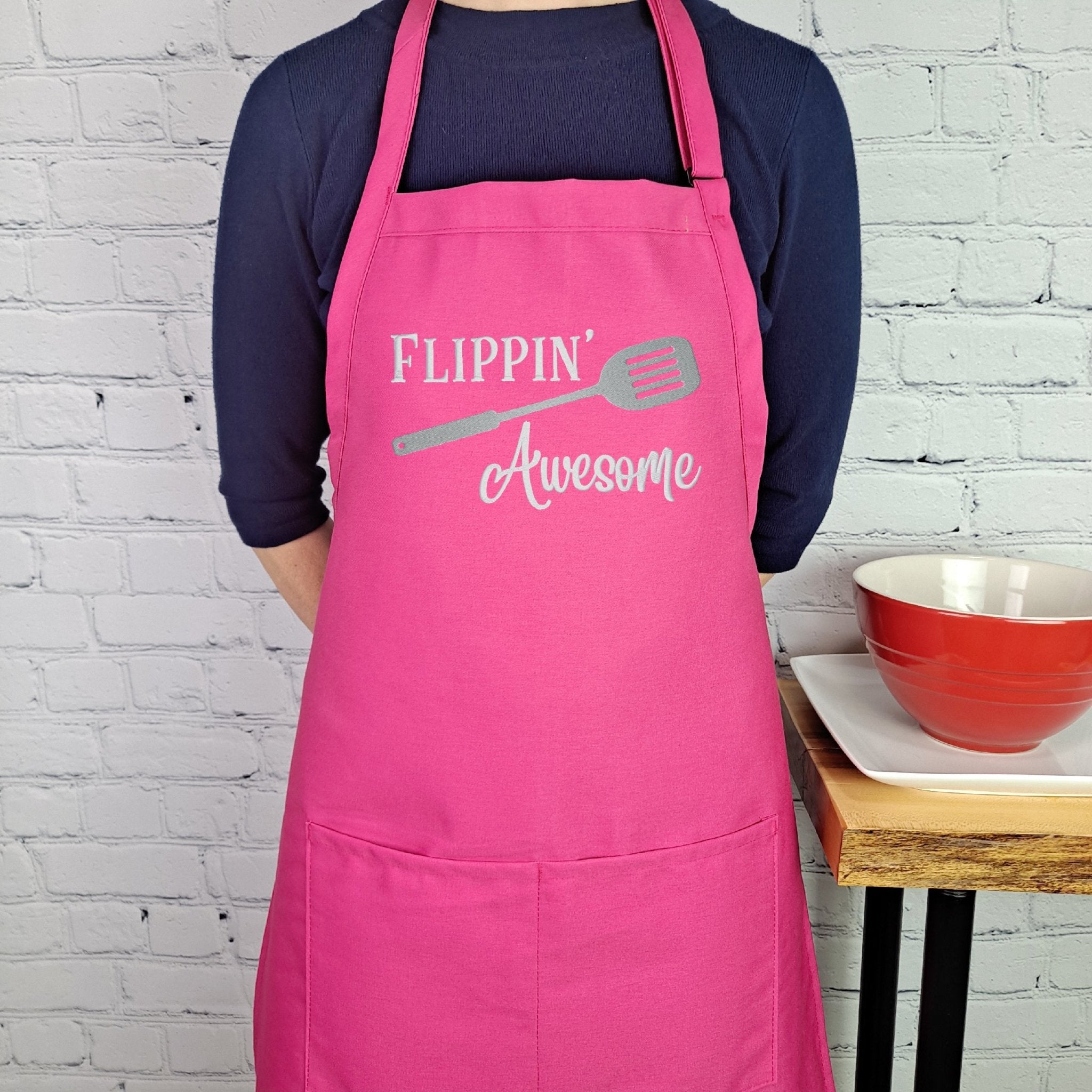 {{product_title}} – {{color}} embroidered kitchen apron