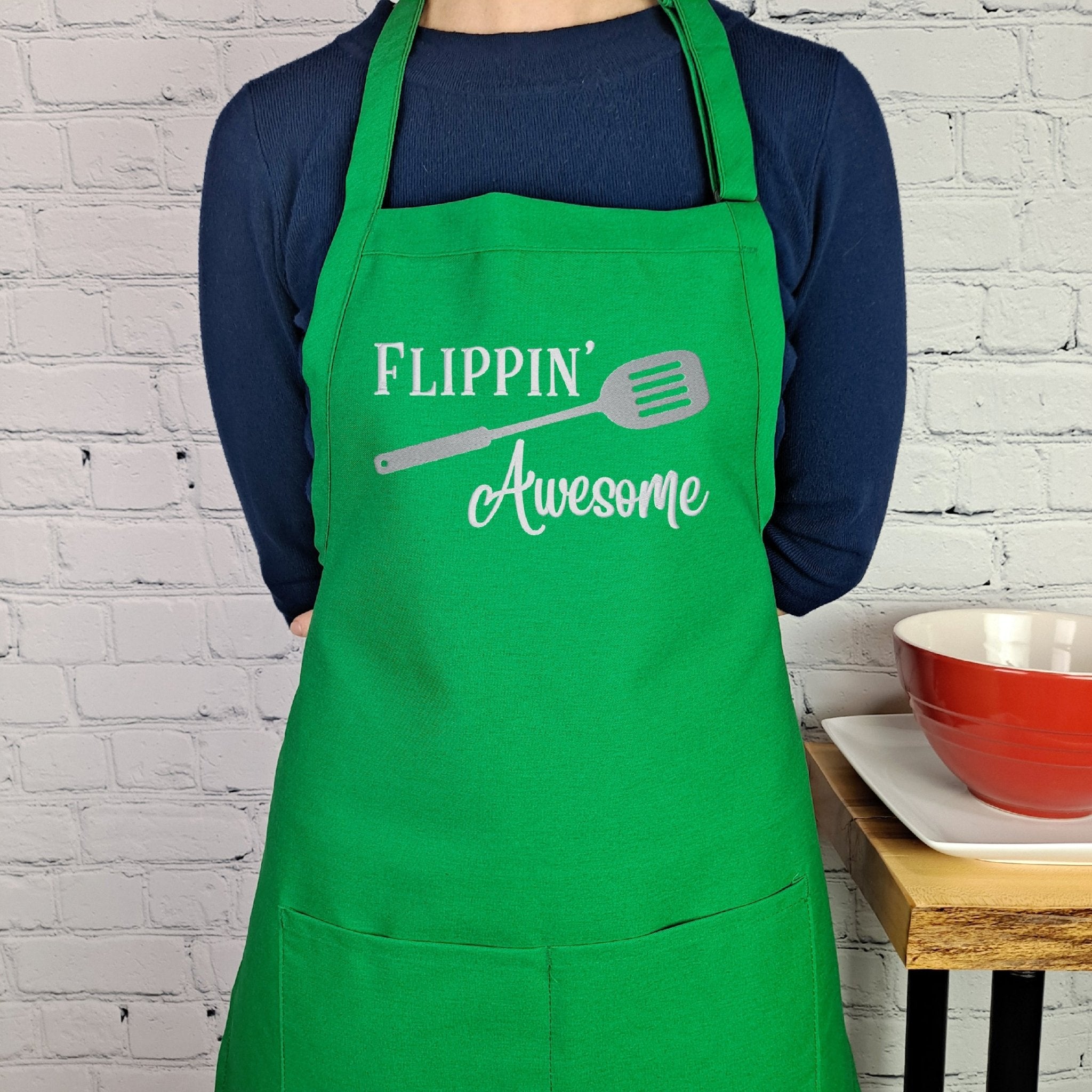 {{product_title}} – {{color}} embroidered kitchen apron