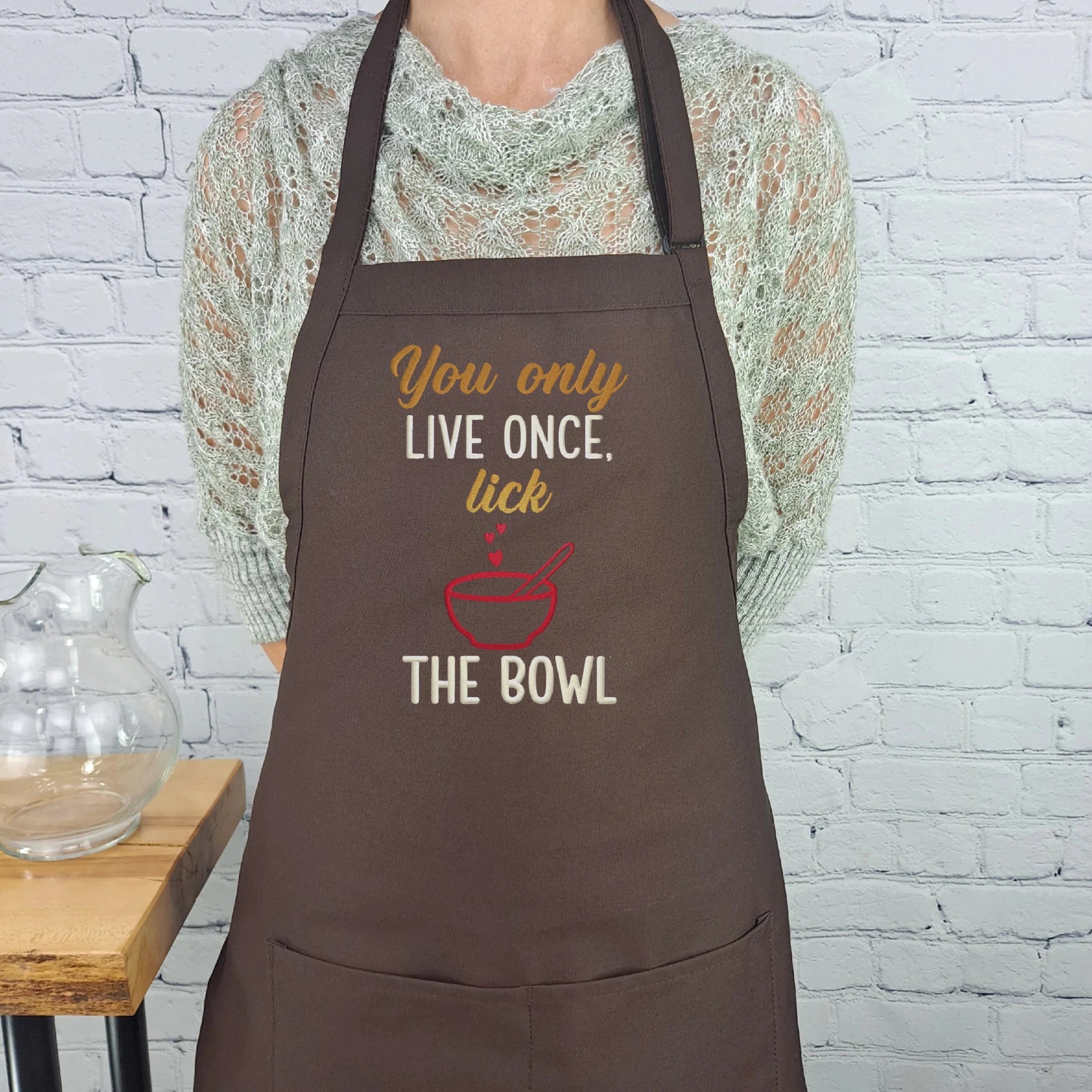 {{product_title}} – {{color}} embroidered kitchen apron