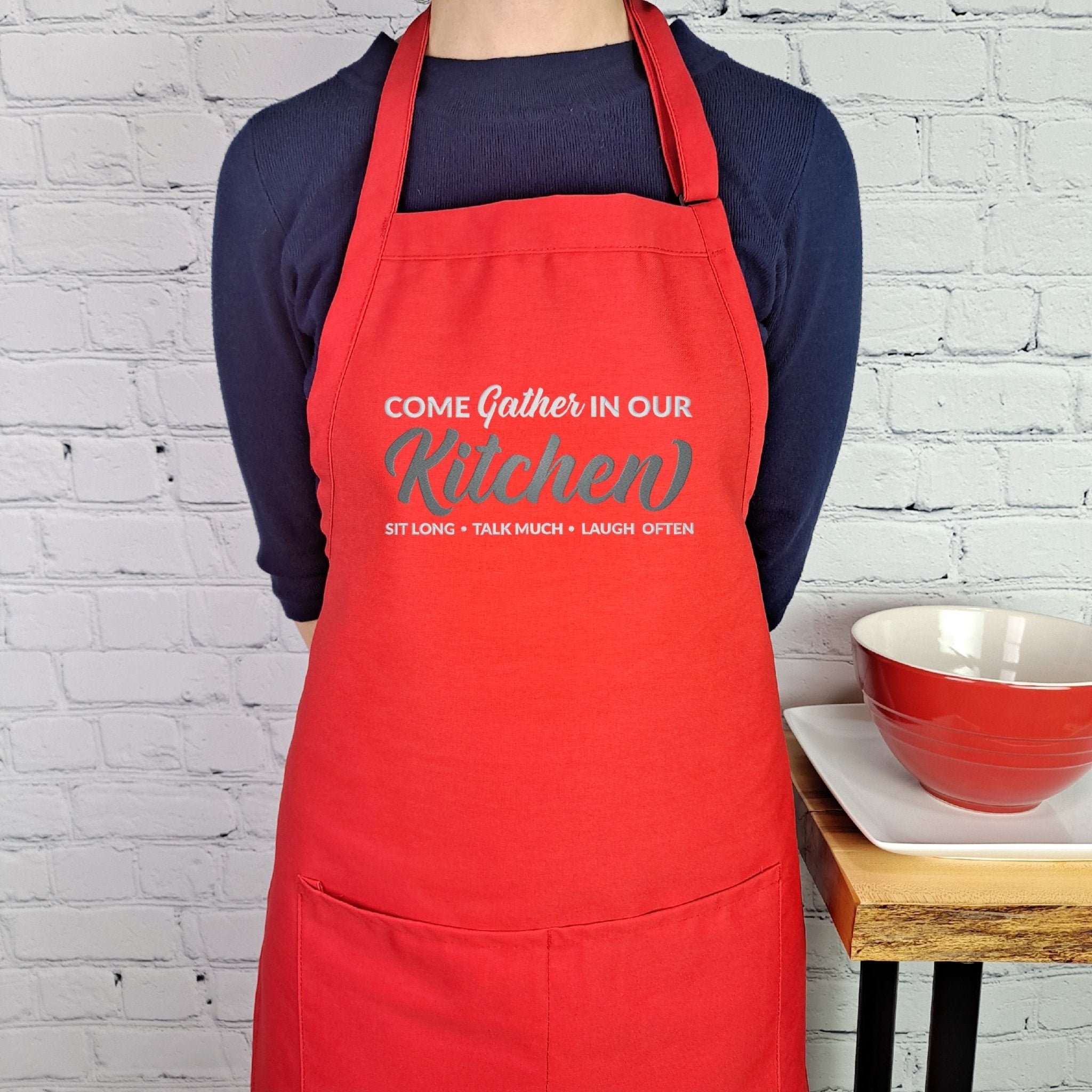 {{product_title}} – {{color}} embroidered kitchen apron