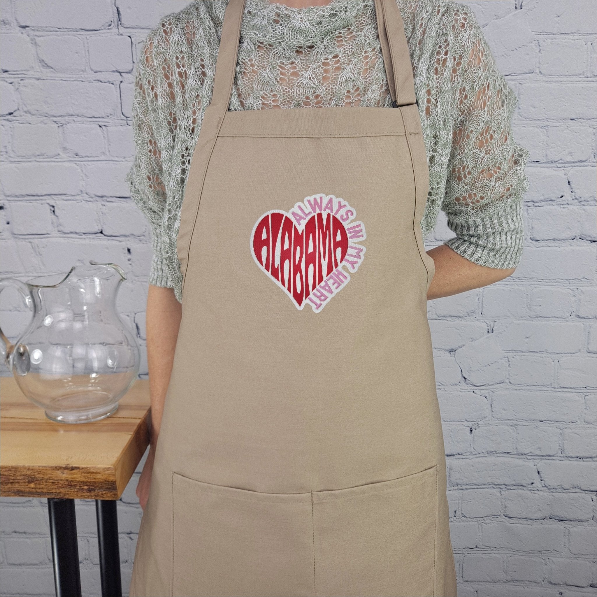 {{product_title}} – {{color}} embroidered kitchen apron