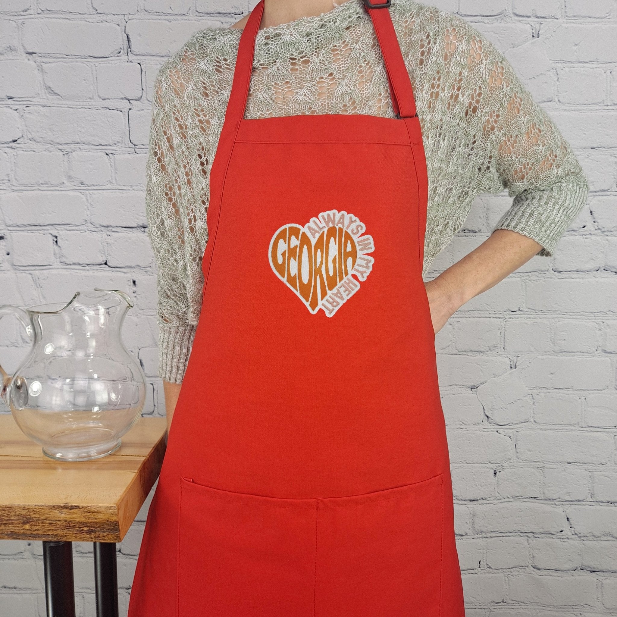 {{product_title}} – {{color}} embroidered kitchen apron