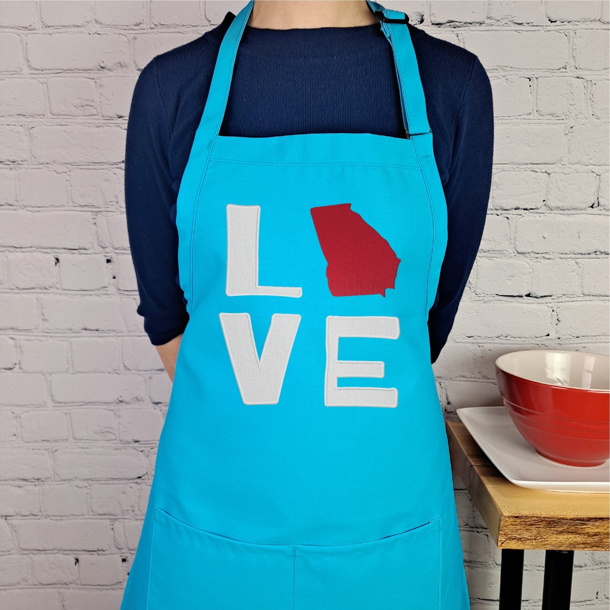 {{product_title}} – {{color}} embroidered kitchen apron