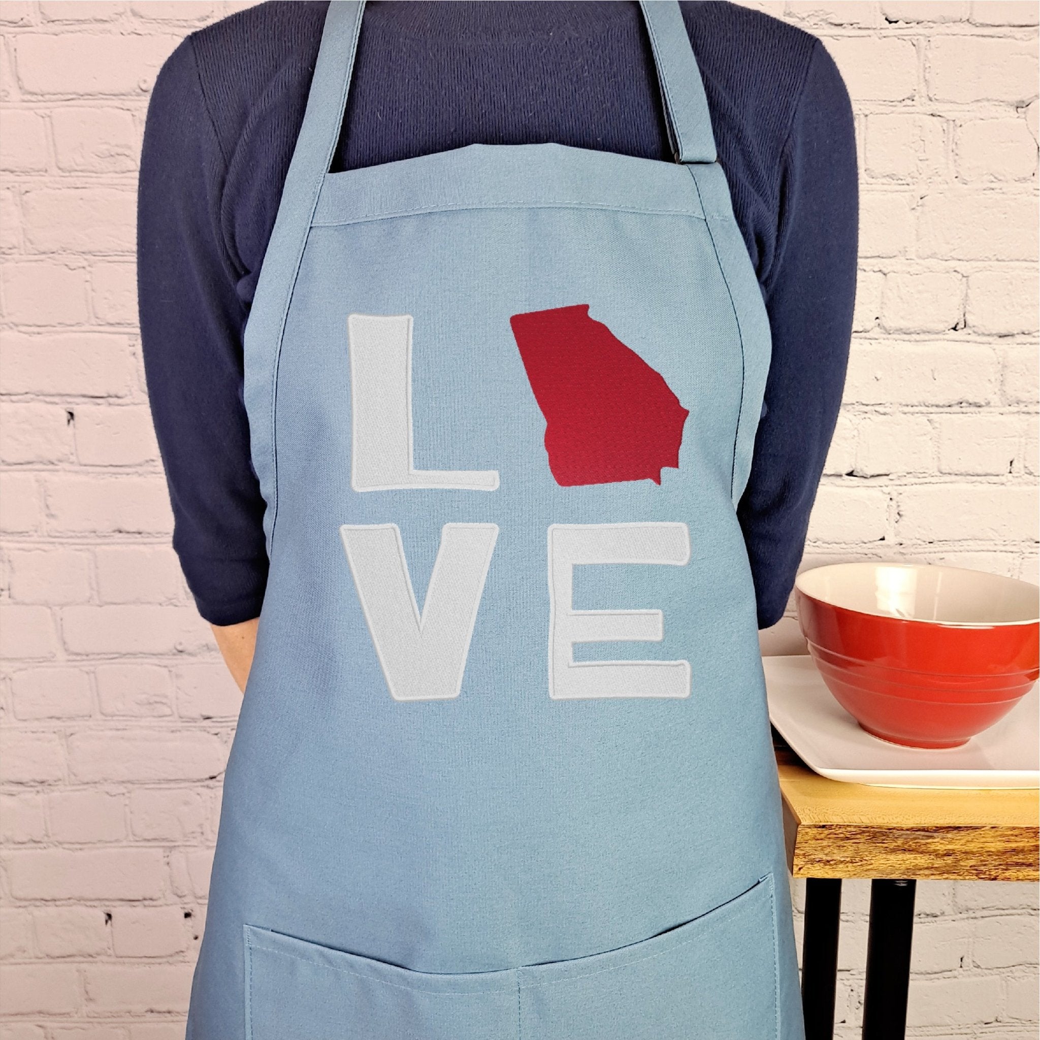 {{product_title}} – {{color}} embroidered kitchen apron