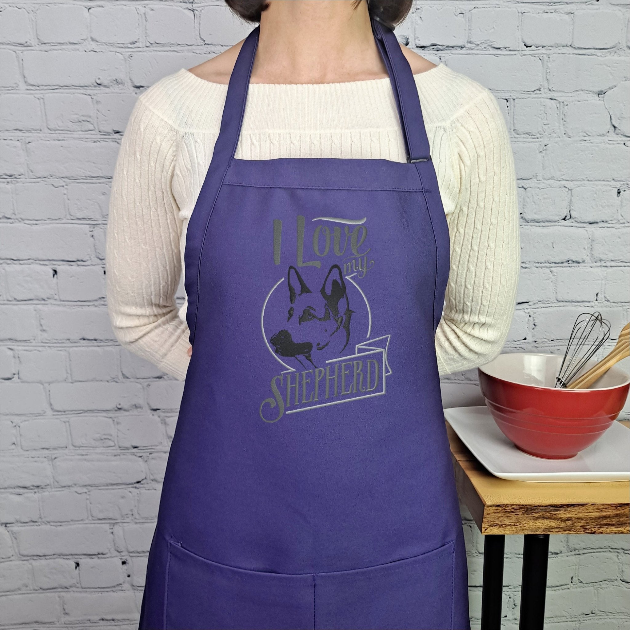 {{product_title}} – {{color}} embroidered kitchen apron