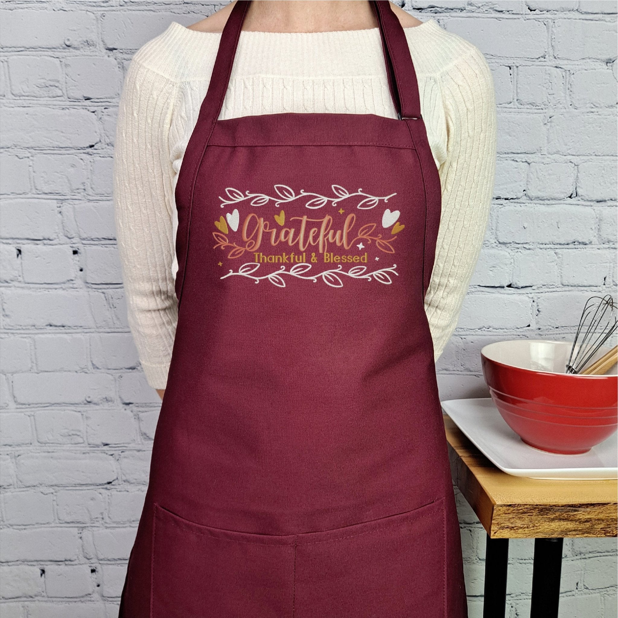 {{product_title}} – {{color}} embroidered kitchen apron