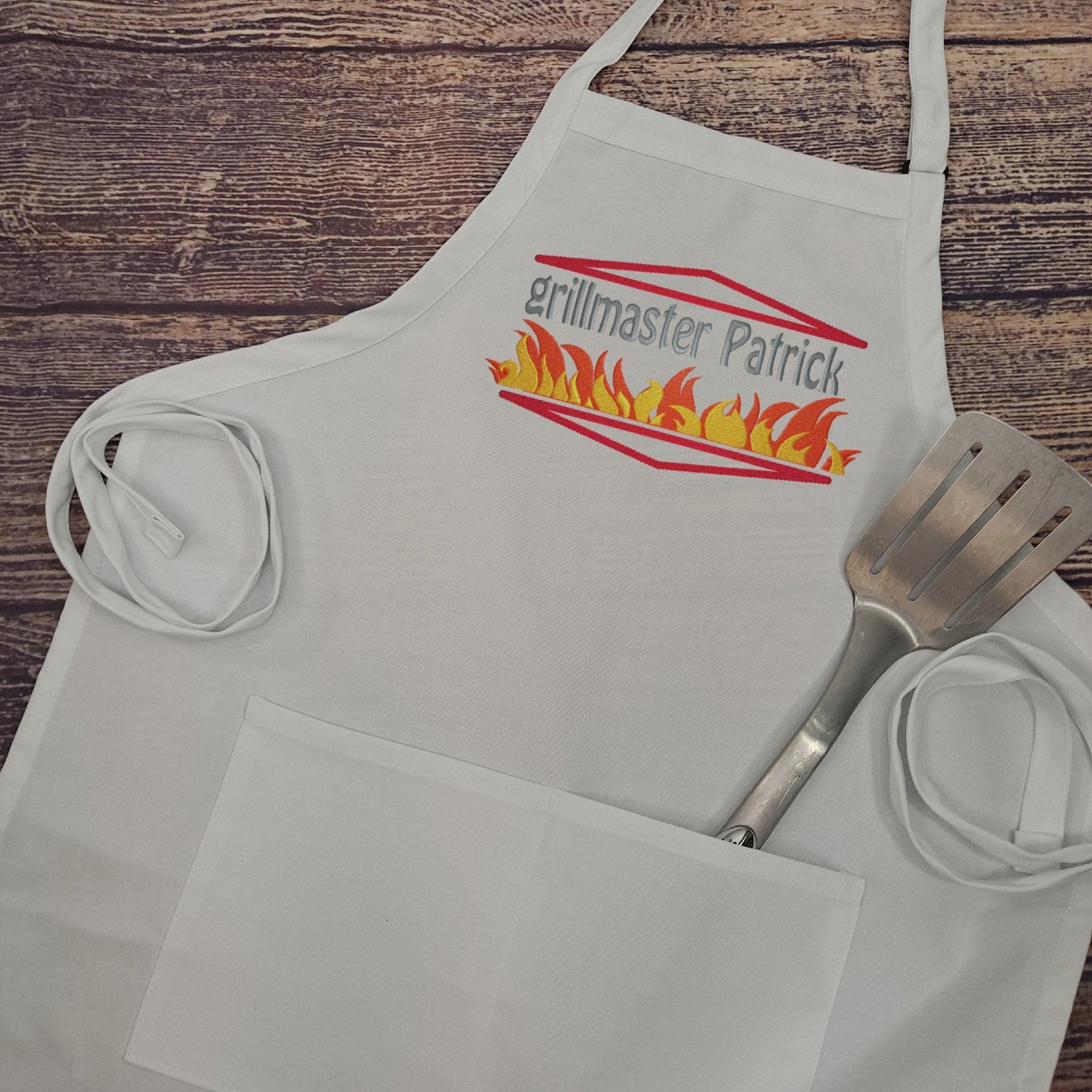 {{product_title}} – {{color}} embroidered kitchen apron