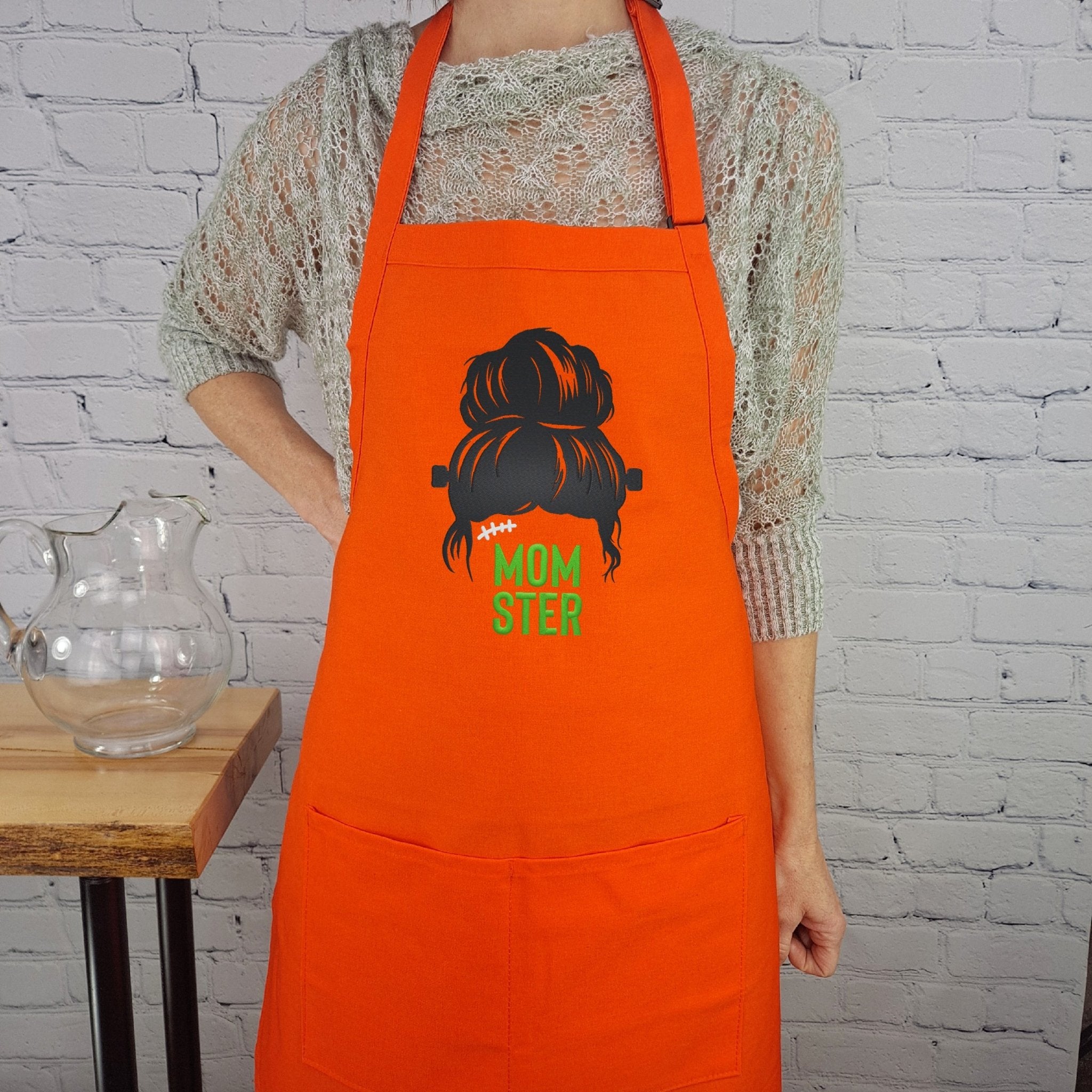 {{product_title}} – {{color}} embroidered kitchen apron