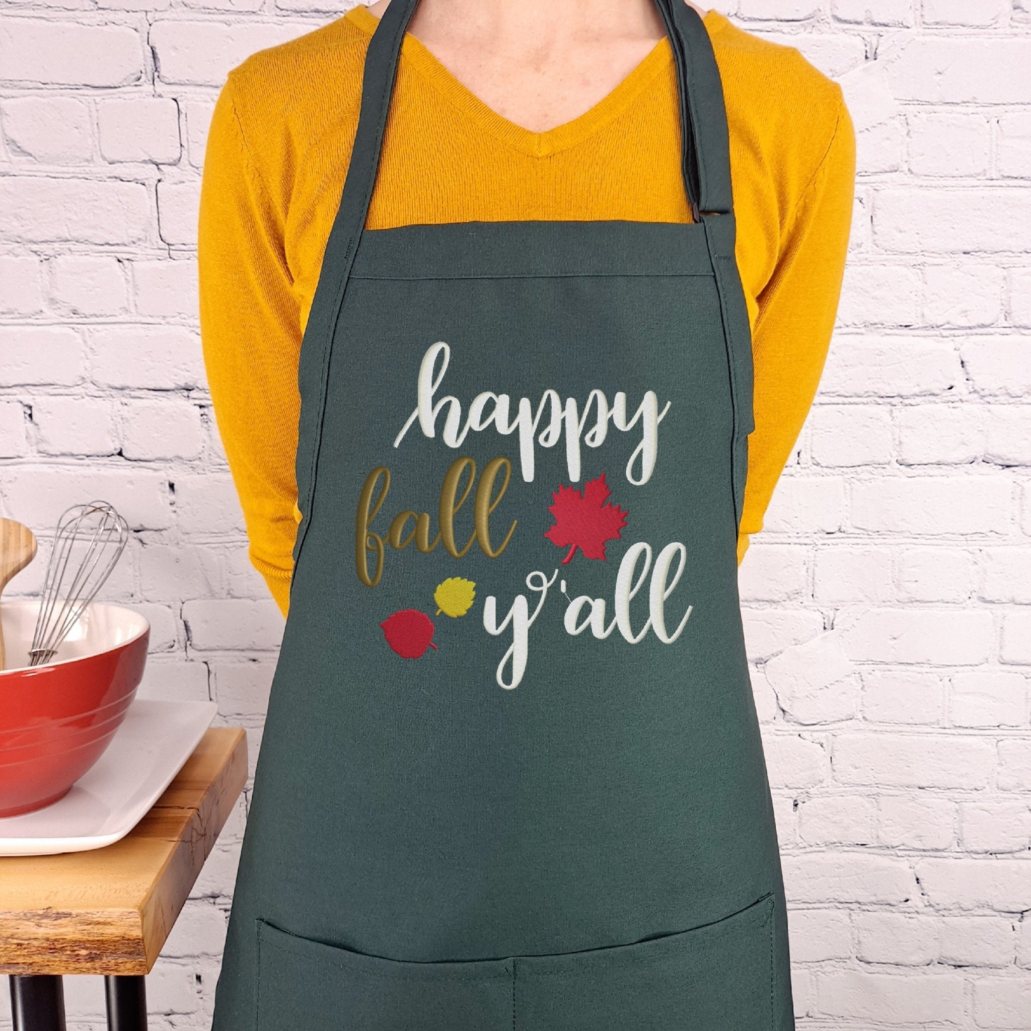 {{product_title}} – {{color}} embroidered kitchen apron