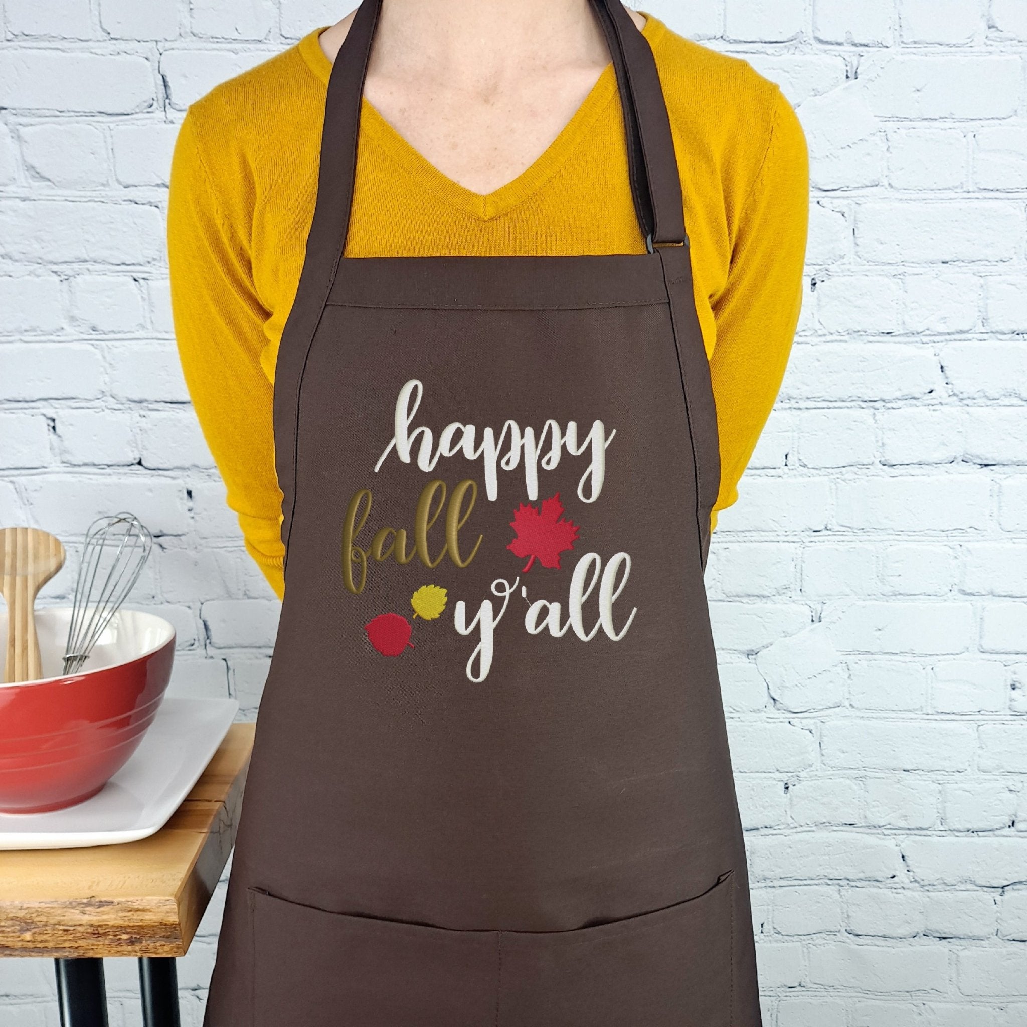 {{product_title}} – {{color}} embroidered kitchen apron