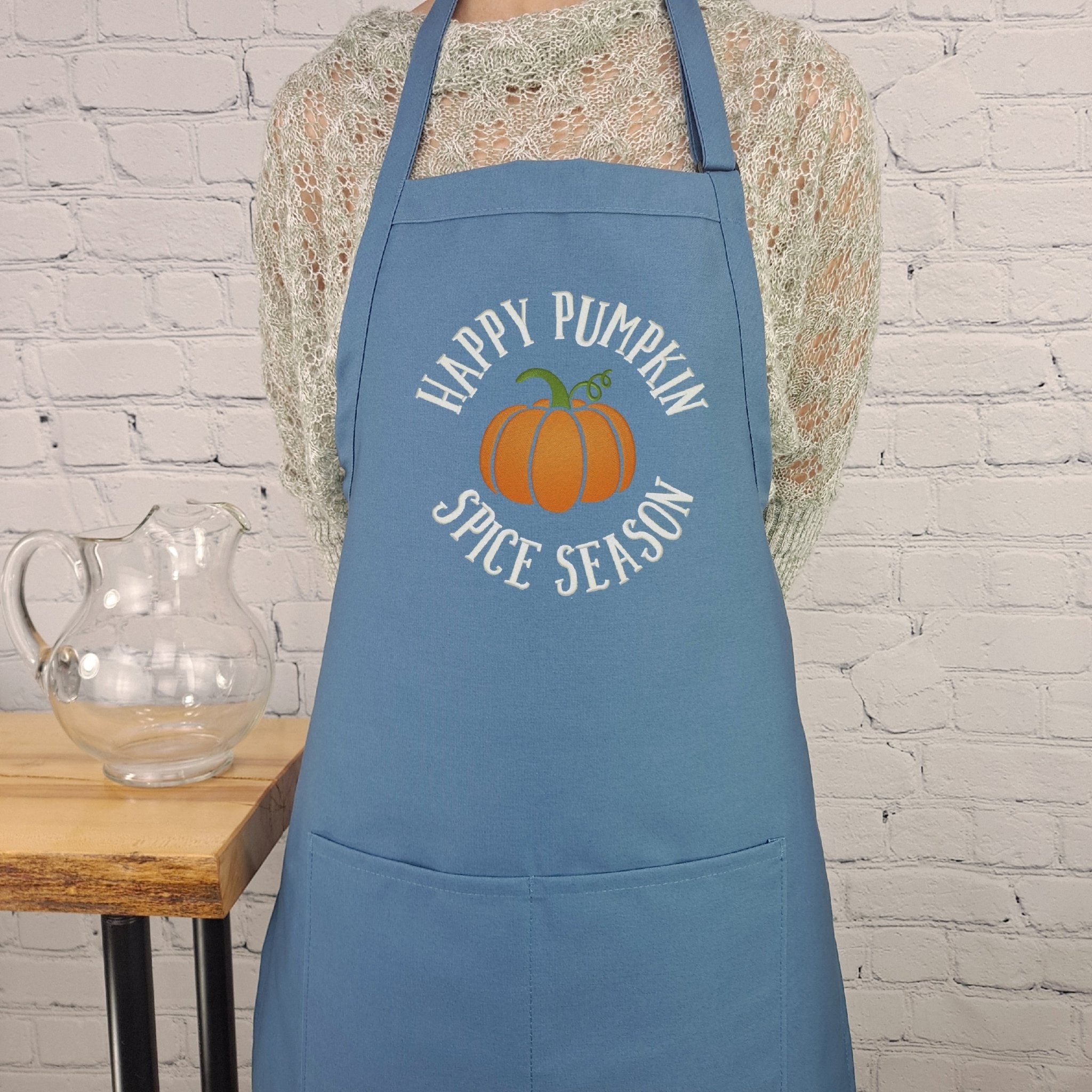 {{product_title}} – {{color}} embroidered kitchen apron