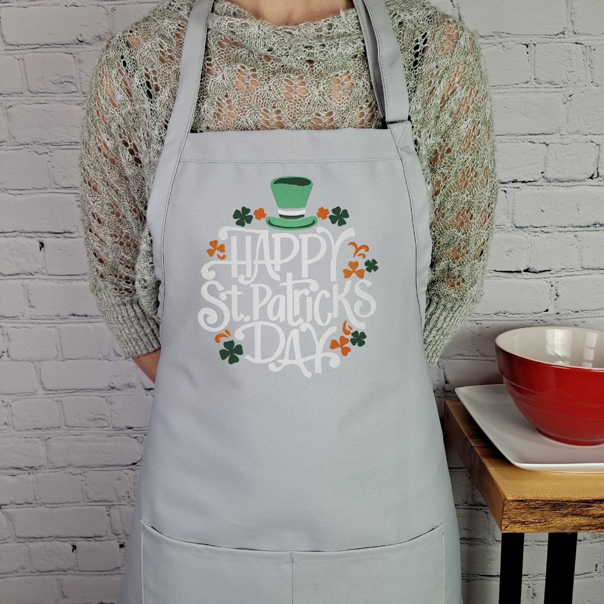 {{product_title}} – {{color}} embroidered kitchen apron
