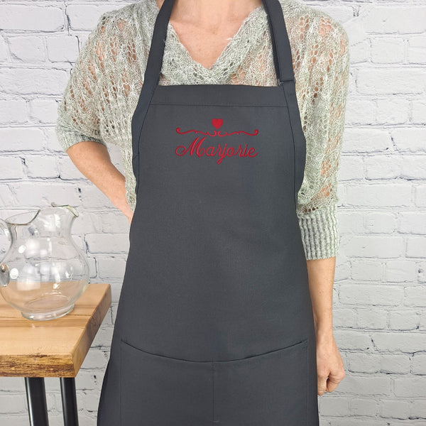 {{product_title}} – {{color}} embroidered kitchen apron