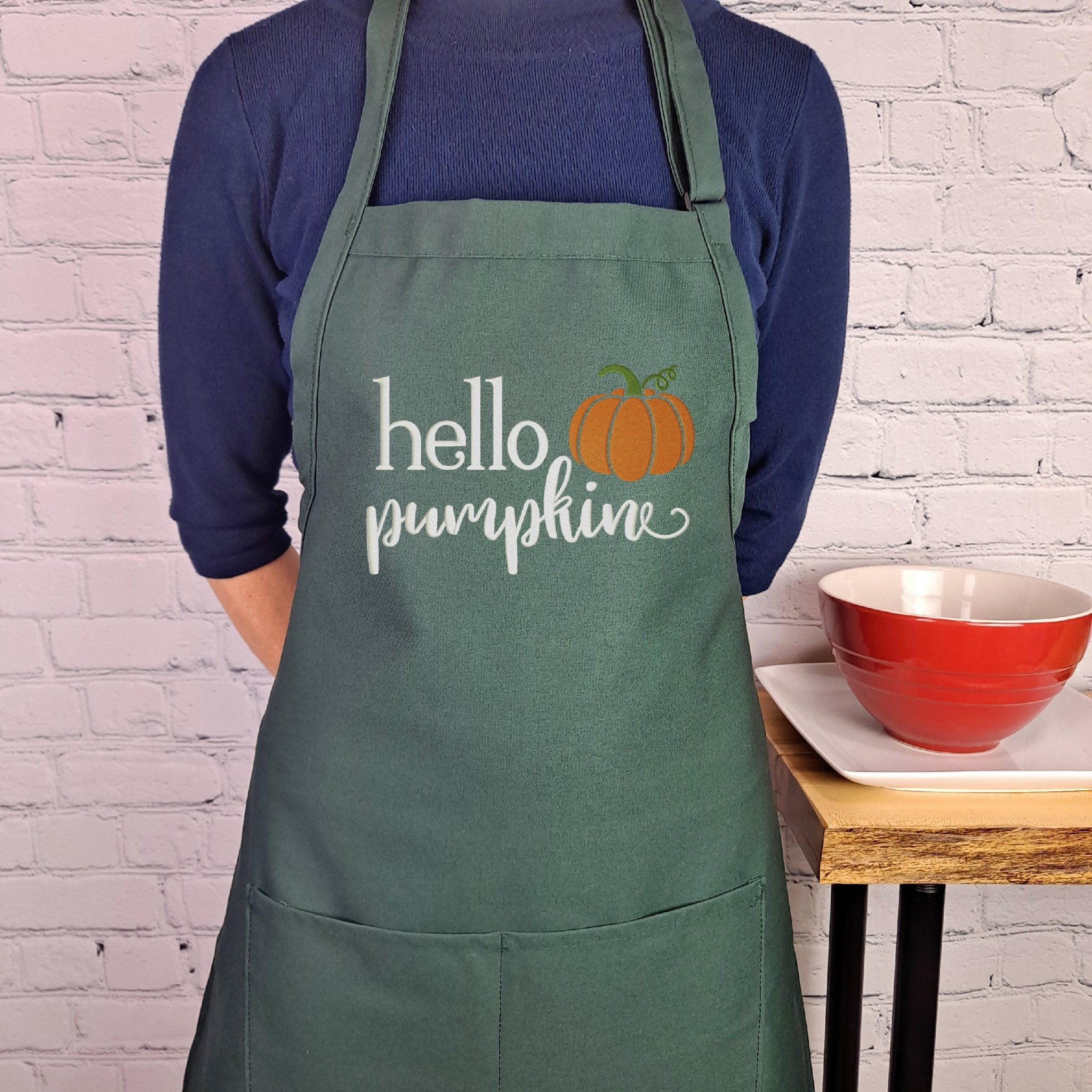{{product_title}} – {{color}} embroidered kitchen apron