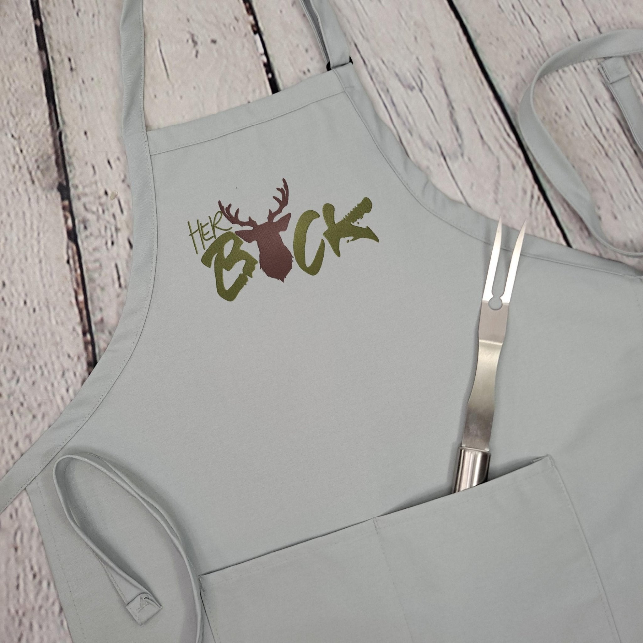 {{product_title}} – {{color}} embroidered kitchen apron