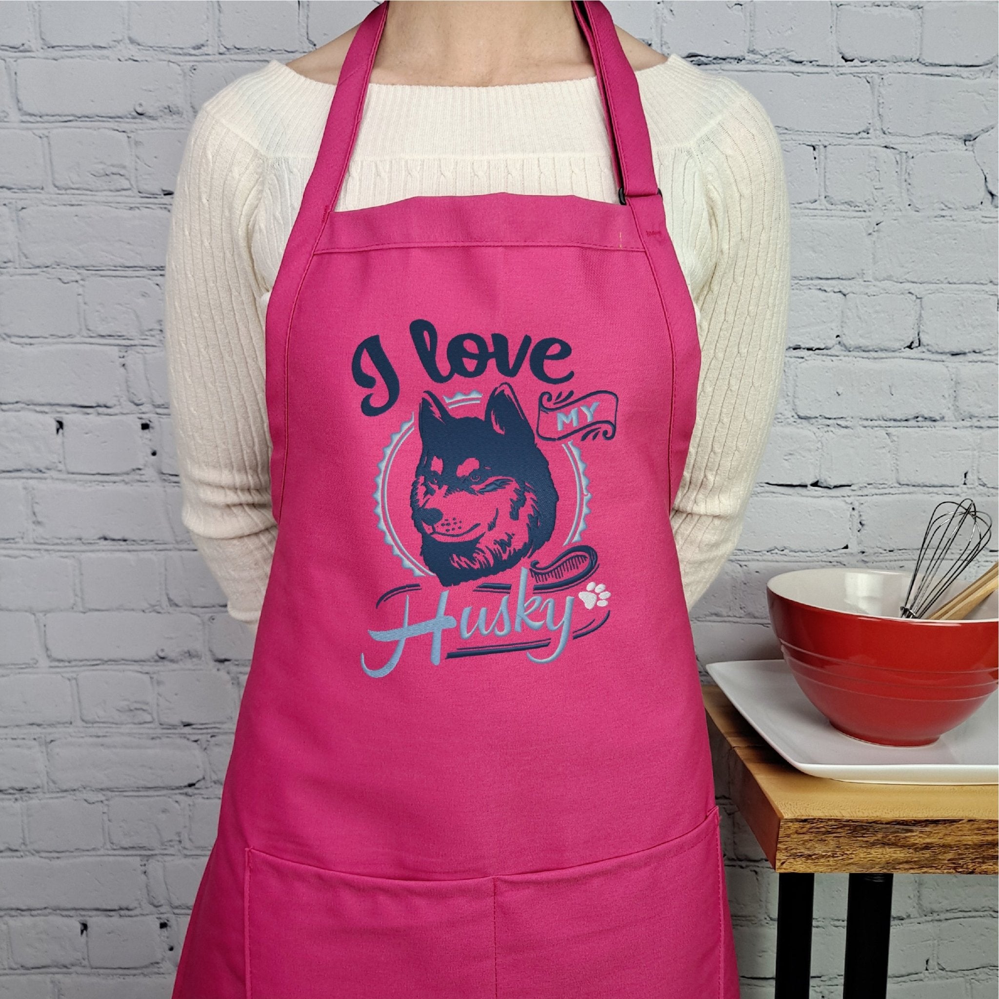{{product_title}} – {{color}} embroidered kitchen apron