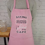 Funny apron Baking is my Super power kitchen baking apron embroidered great gift for friend